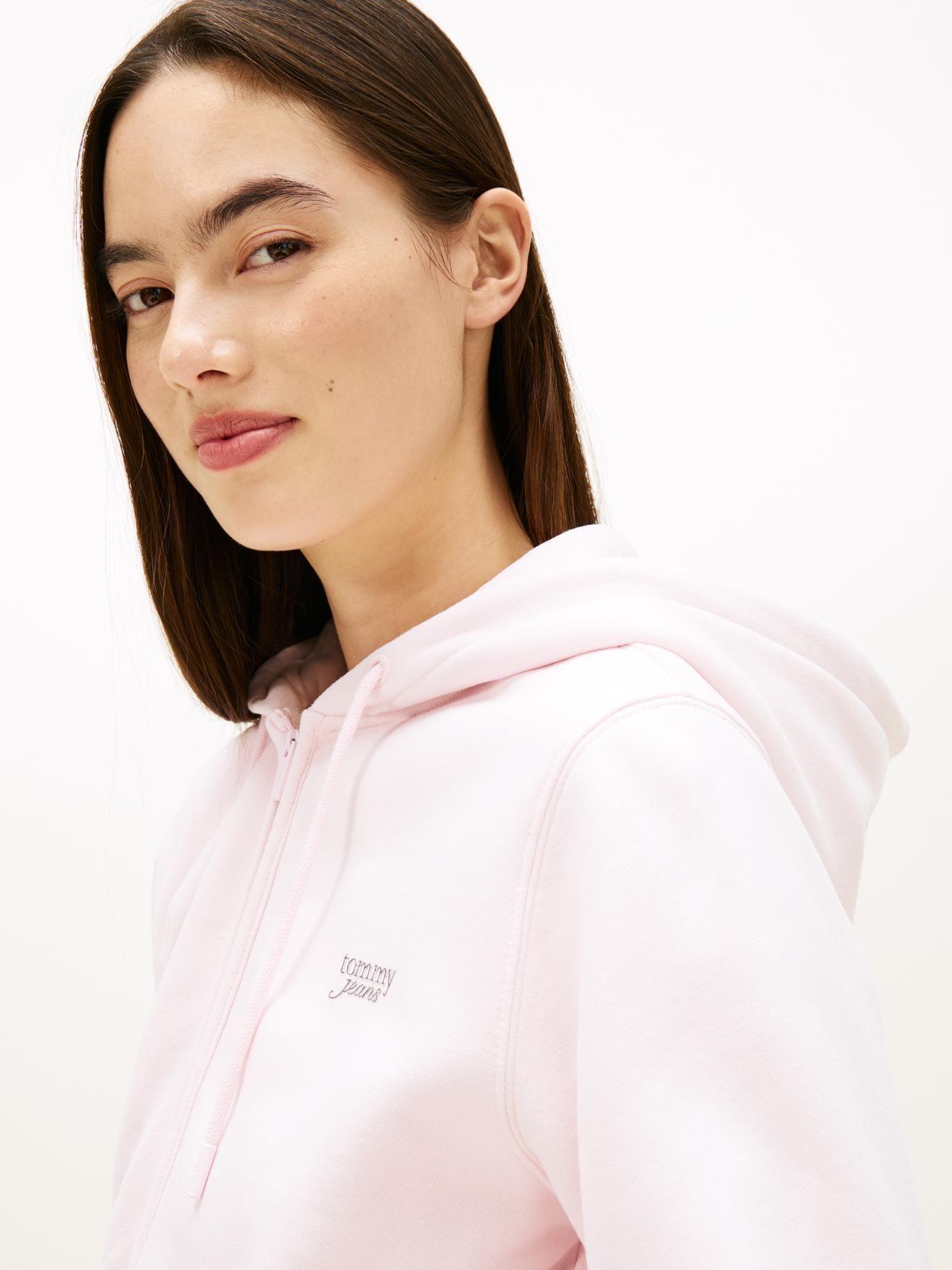 Polerón Hoodie Con Logo Script Tommy Jeans Rosado-3