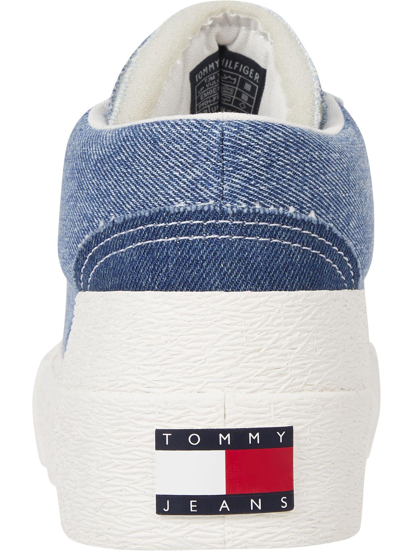 Zapatillas Denim Con Logo Azul Tommy Hilfiger-4