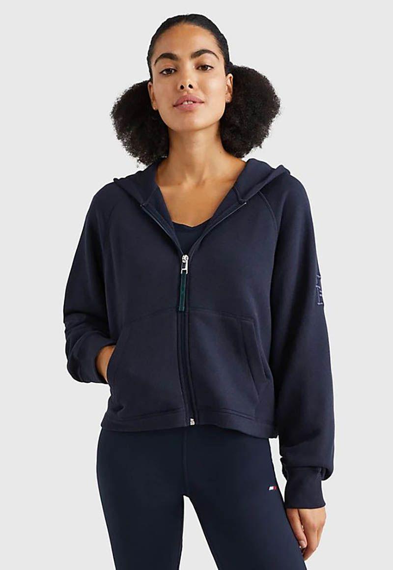 Polerón Hoodie Sport Con Cierre Azul Tommy Hilfiger-0