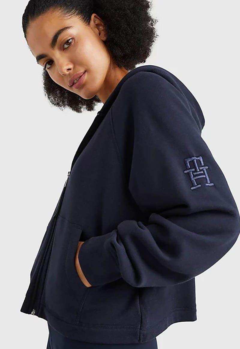 Polerón Hoodie Sport Con Cierre Azul Tommy Hilfiger-3