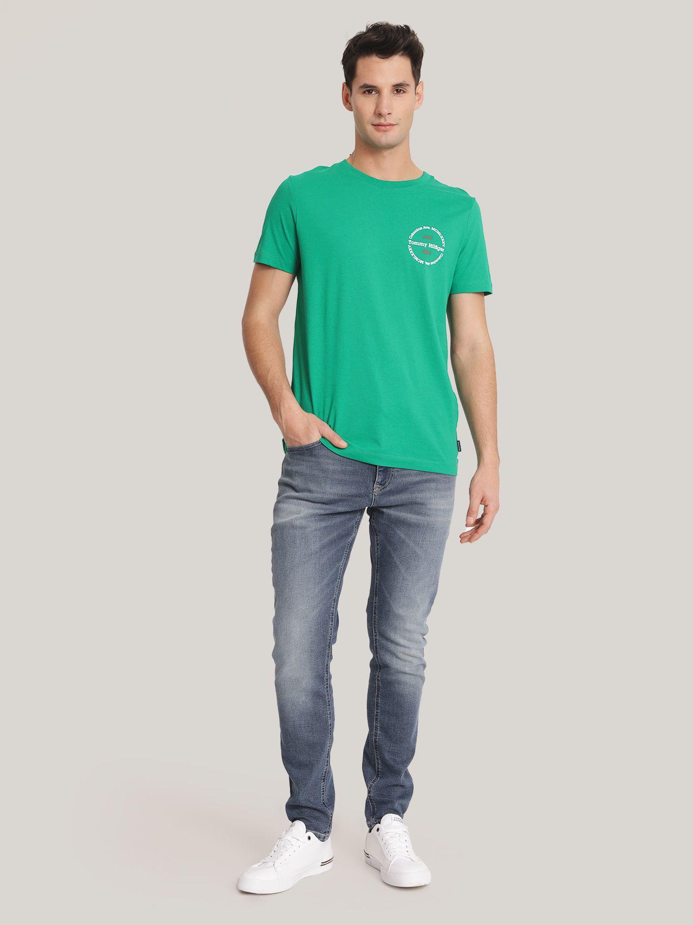 Polera Con Logo Redondo Verde Tommy Hilfiger-1