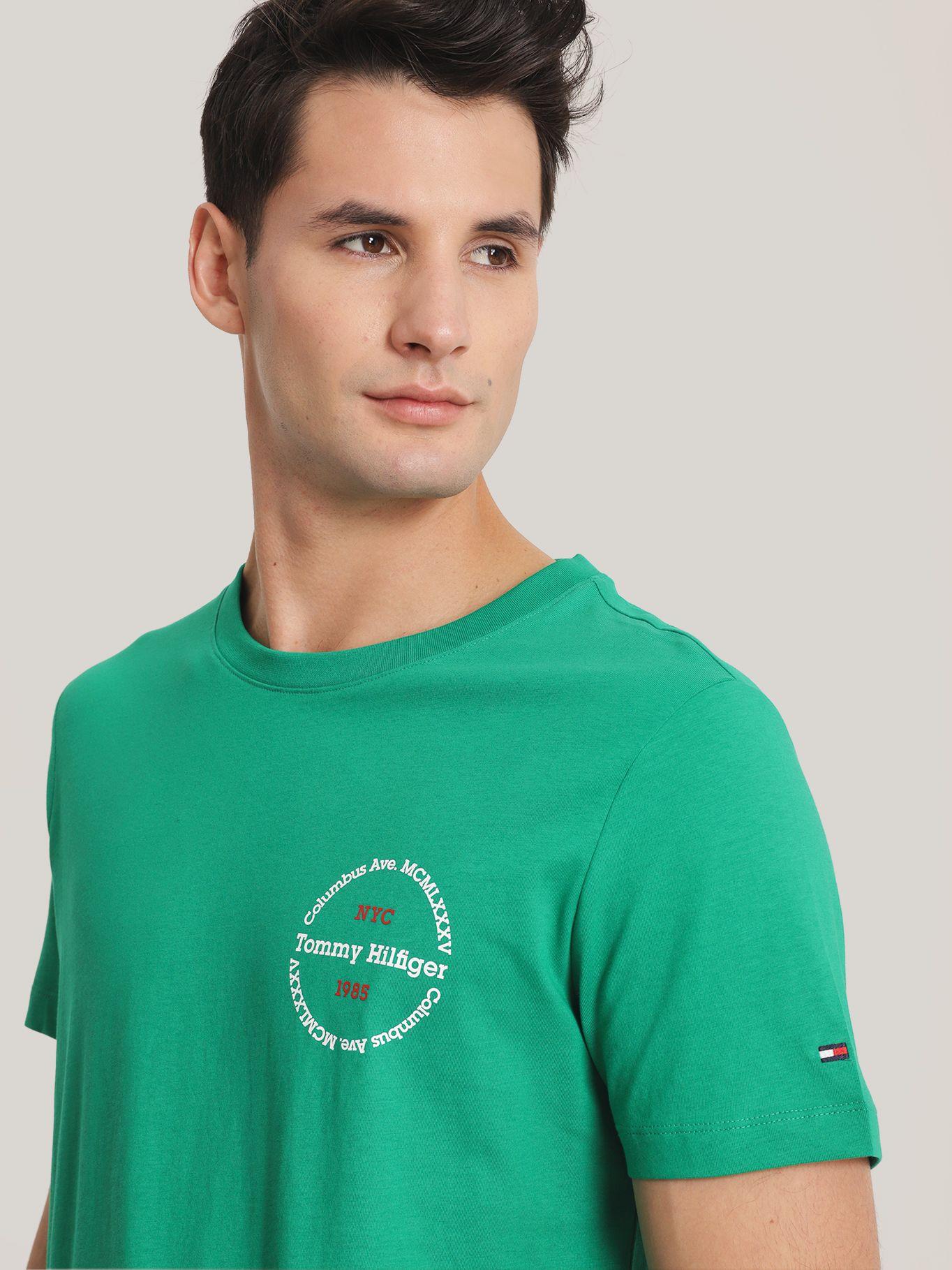 Polera Con Logo Redondo Verde Tommy Hilfiger-3
