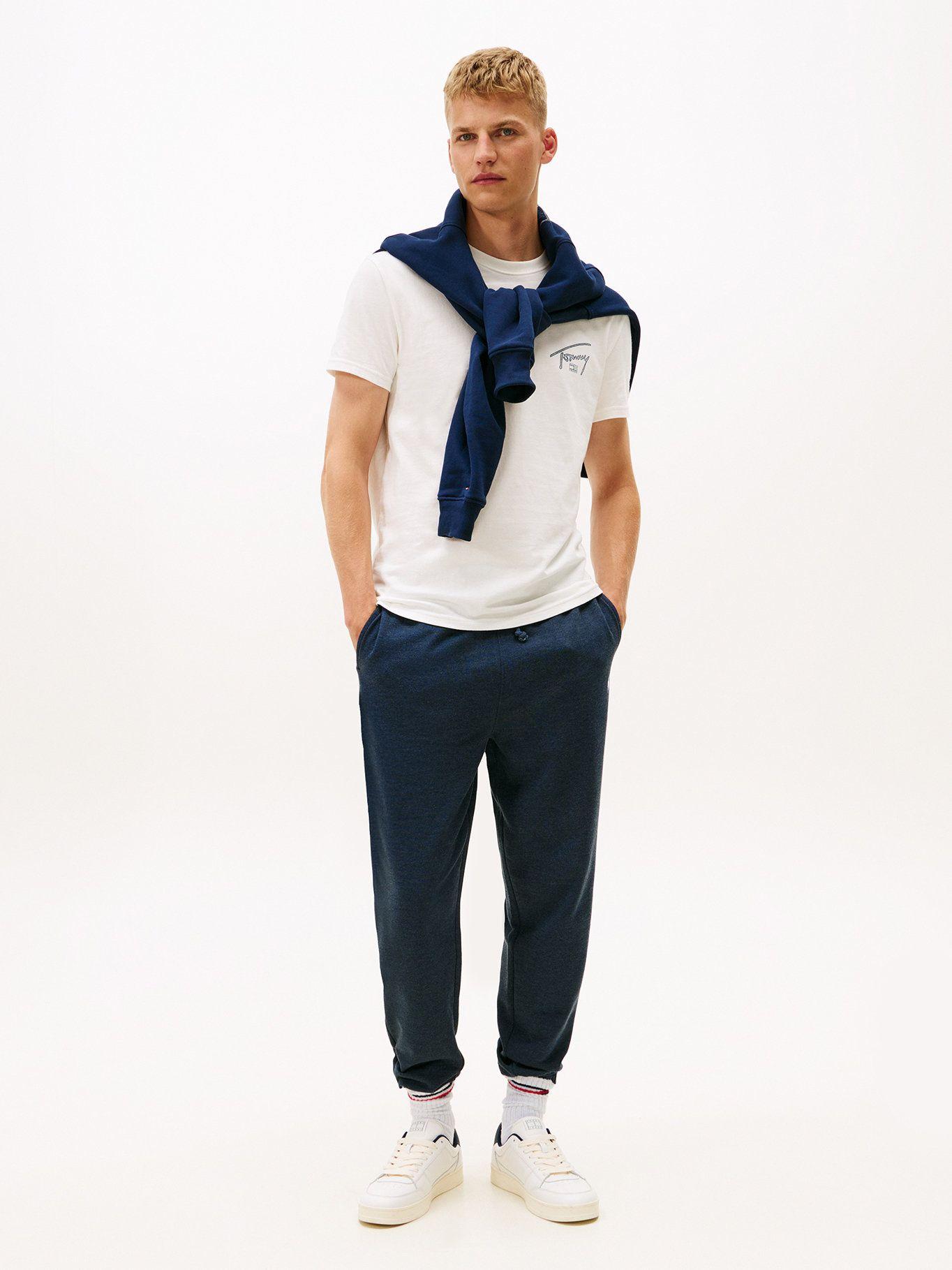 Polera Logo Signature Regular Fit Tommy Jeans Blanco-1