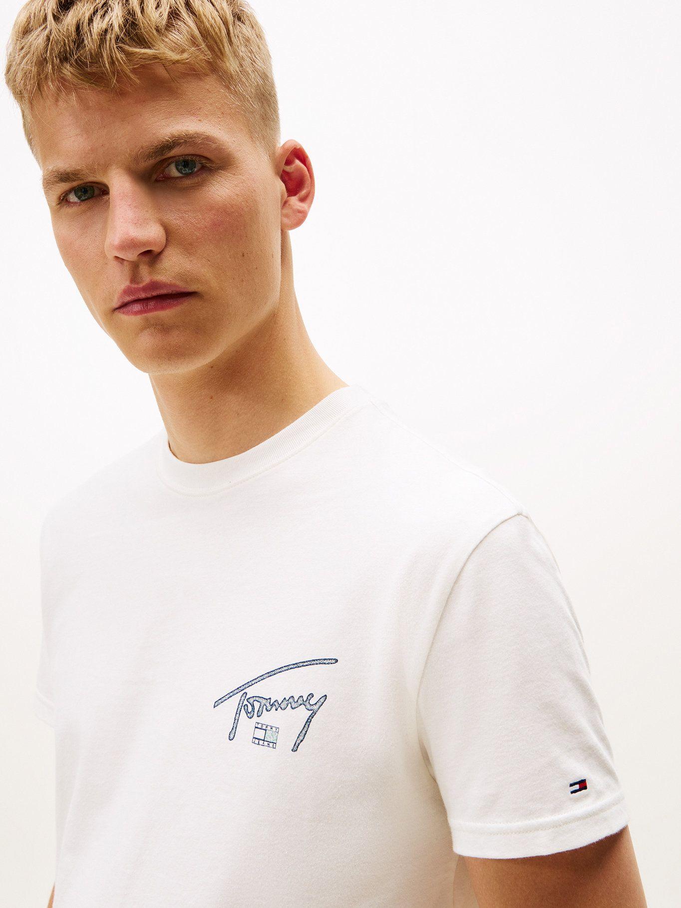 Polera Logo Signature Regular Fit Tommy Jeans Blanco-3