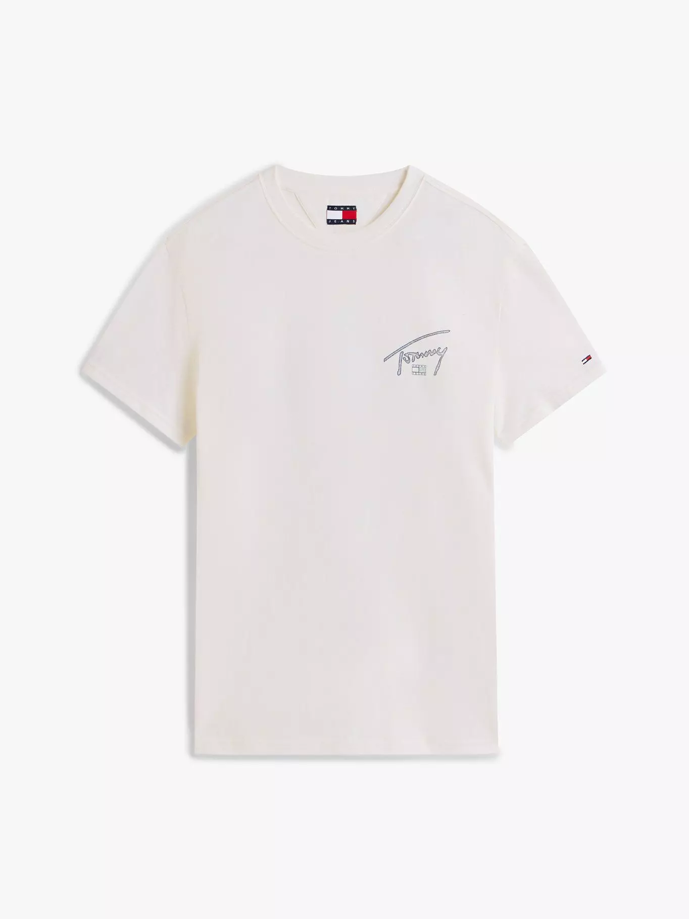 Polera Logo Signature Regular Fit Tommy Jeans Blanco-4