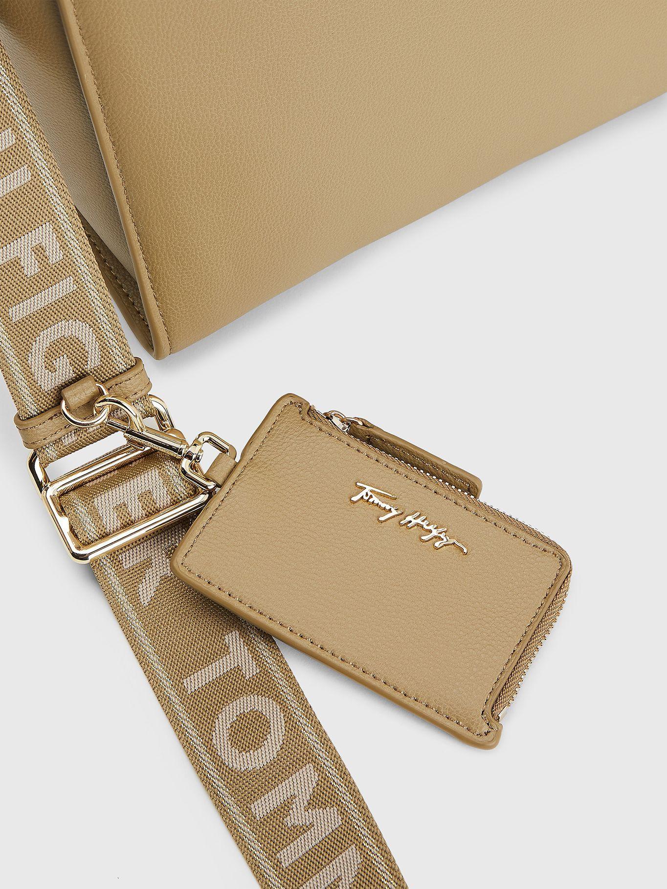 Cartera Satchel Joy Con Logo Beige Tommy Hilfiger-2