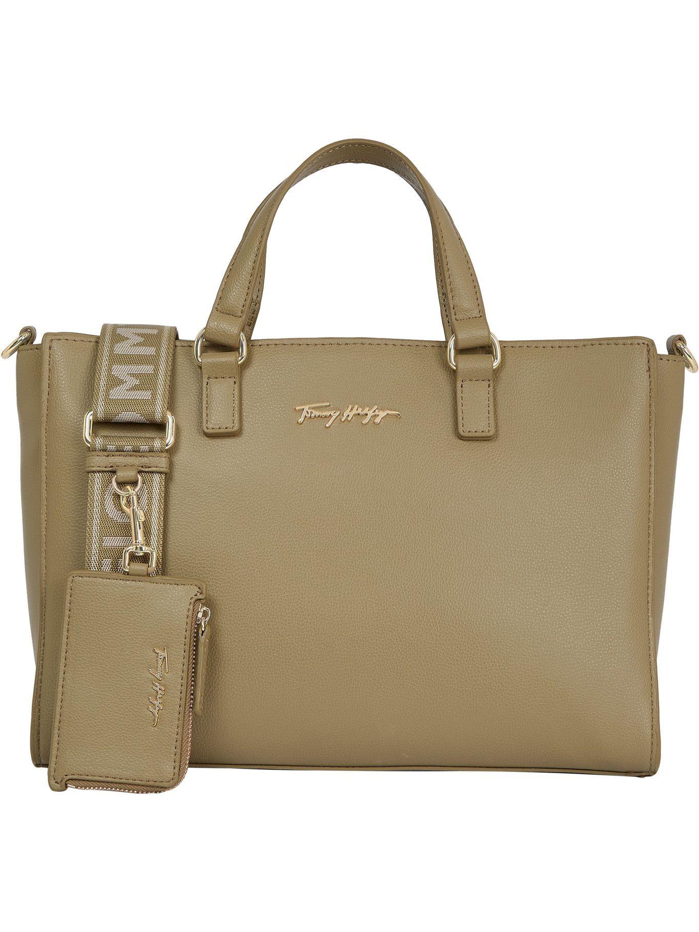 Cartera Satchel Joy Con Logo Beige Tommy Hilfiger-0