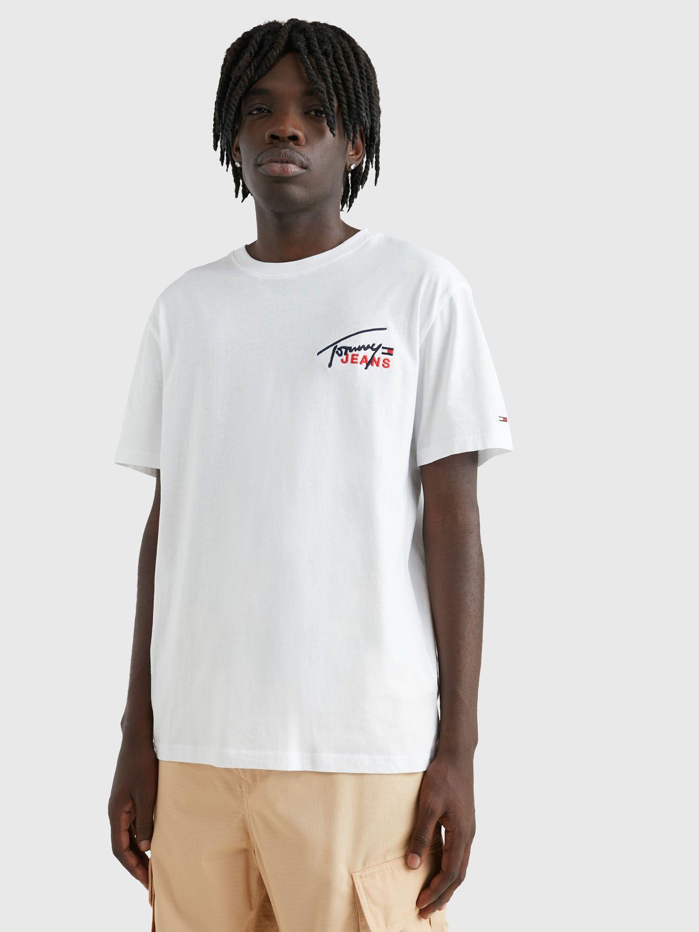 Polera Classic Graphic Signature Blanco Tommy Jeans-0