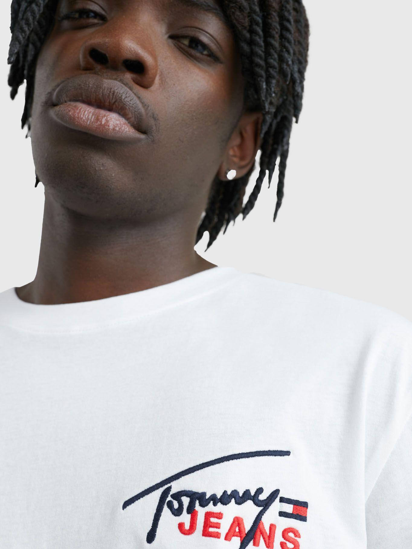 Polera Classic Graphic Signature Blanco Tommy Jeans-3