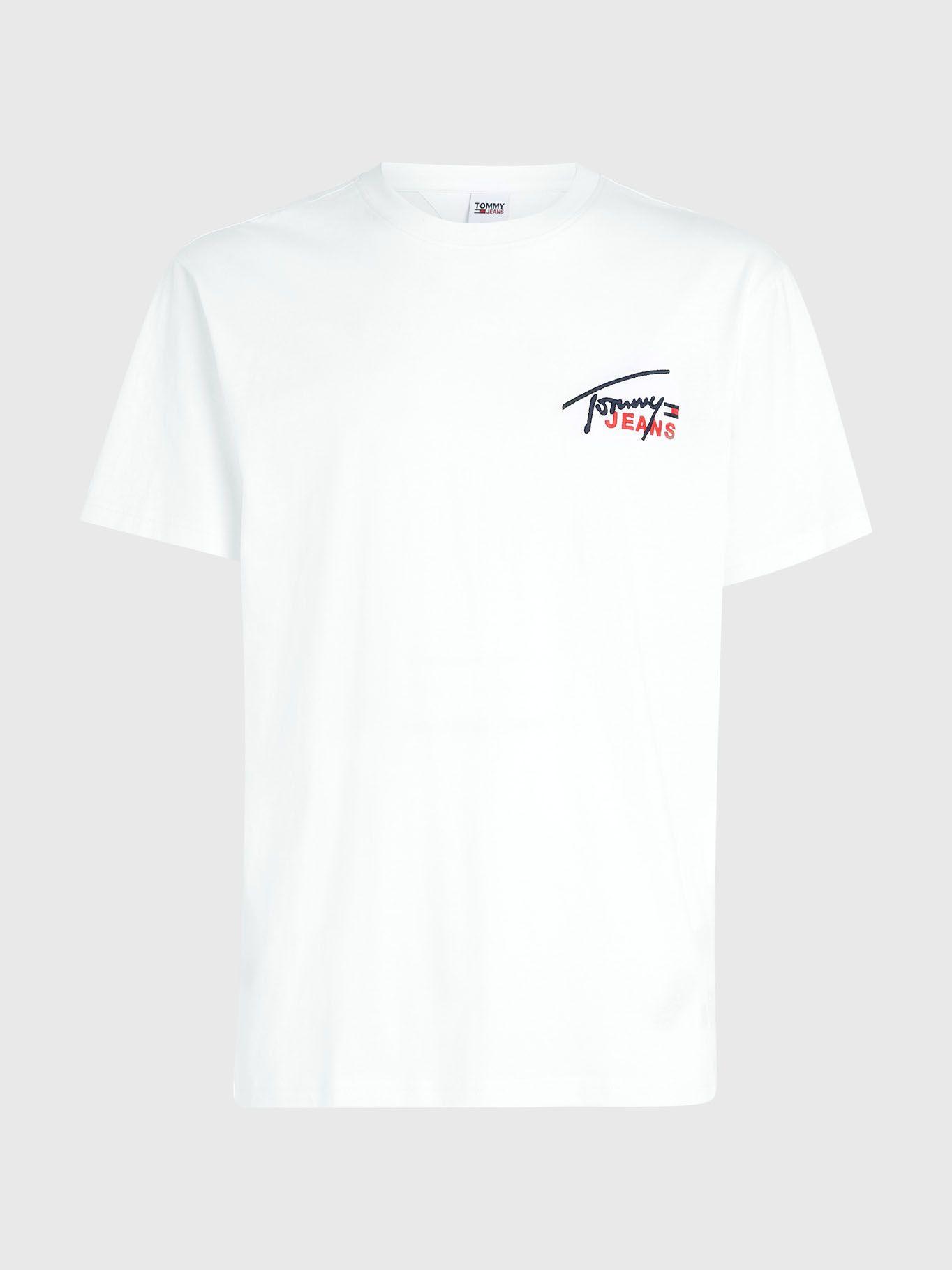 Polera Classic Graphic Signature Blanco Tommy Jeans-4
