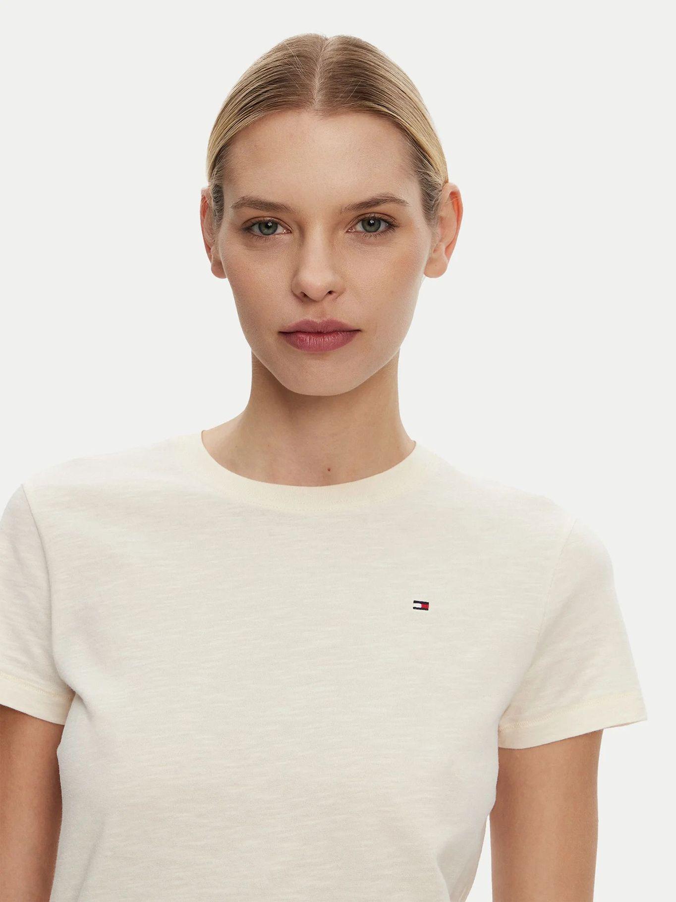 Polera Corte Regular y de Logo Beige Tommy Hilfiger-3
