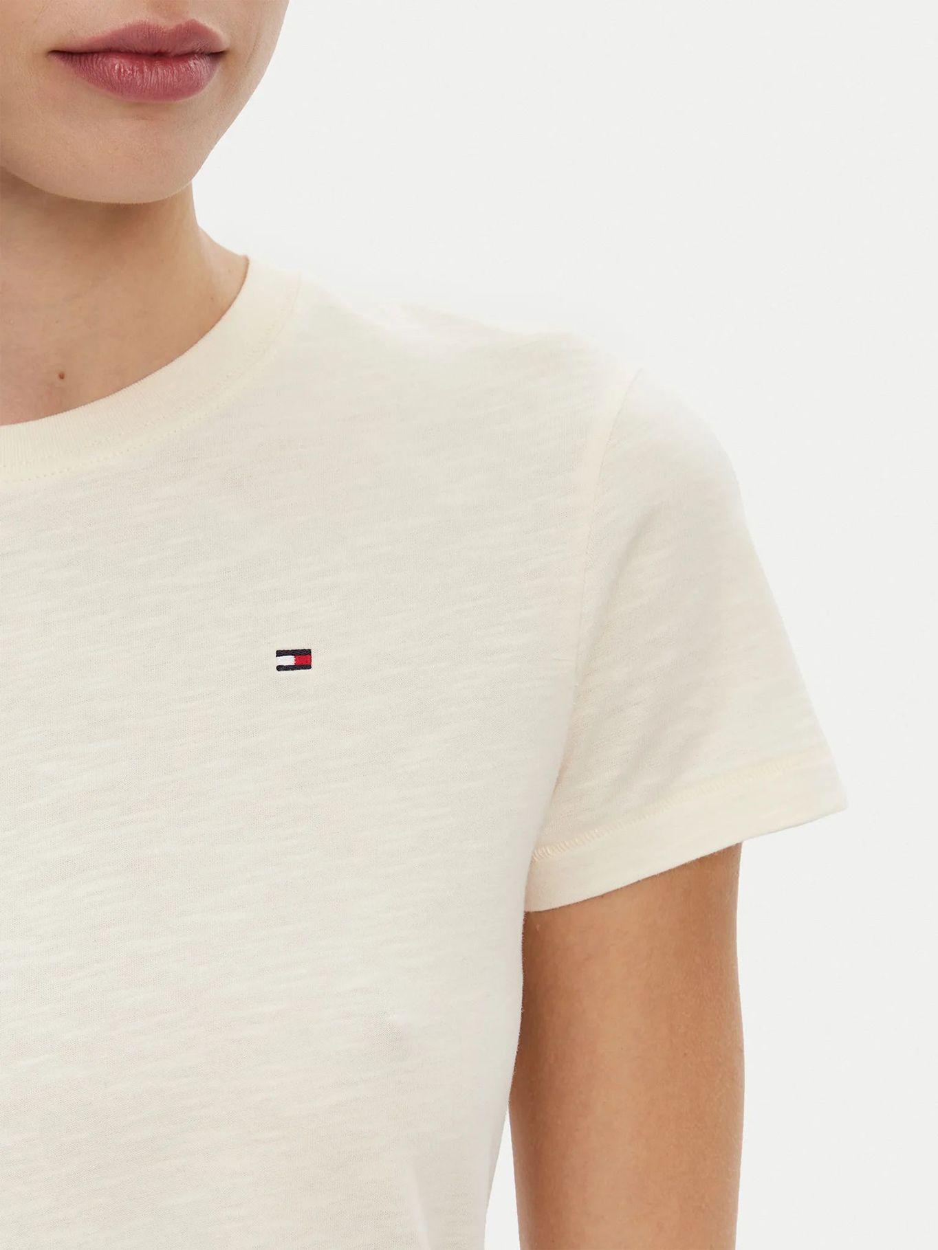 Polera Corte Regular y de Logo Beige Tommy Hilfiger-4