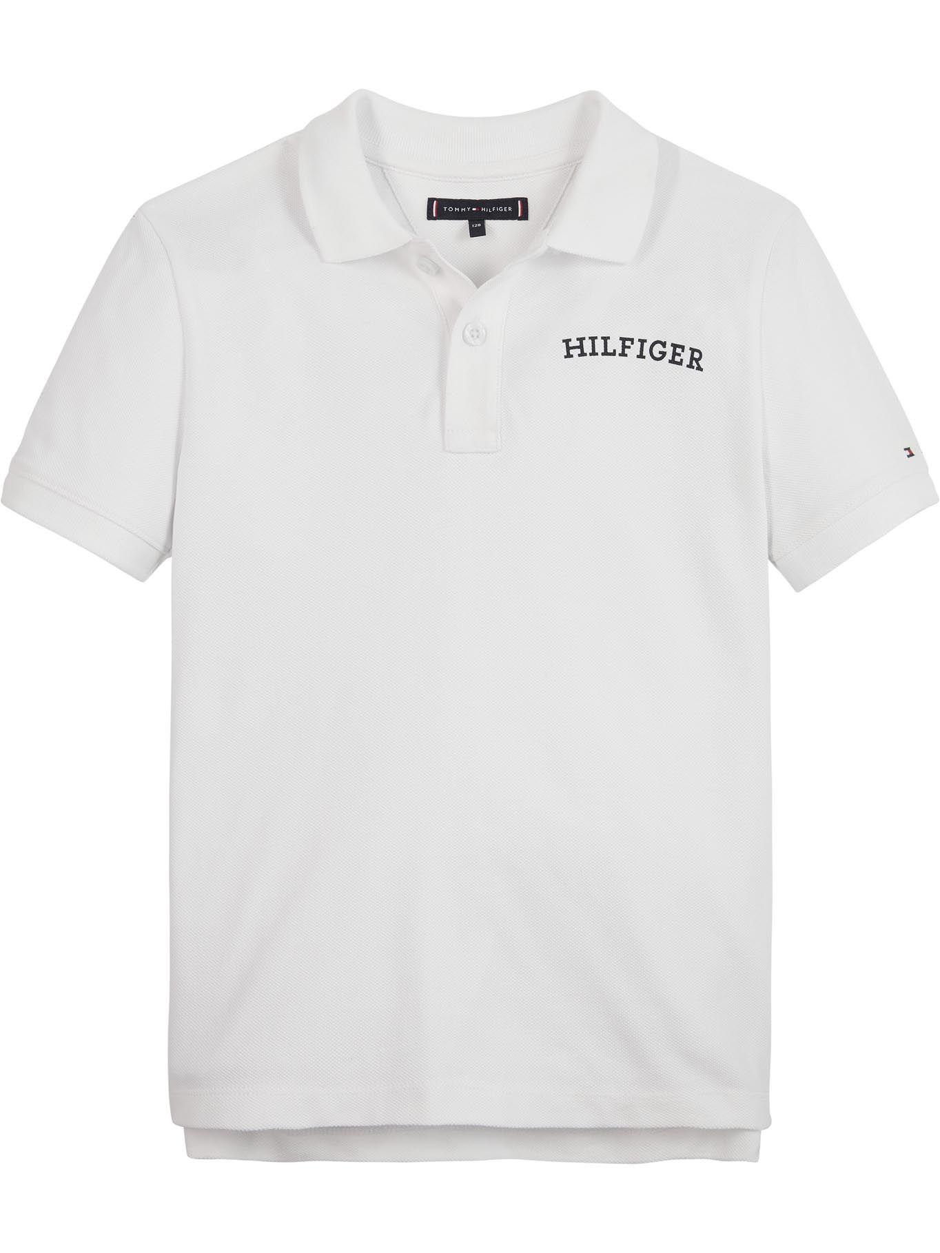 Polo Monotype Logo Blanco Tommy Hilfiger-0