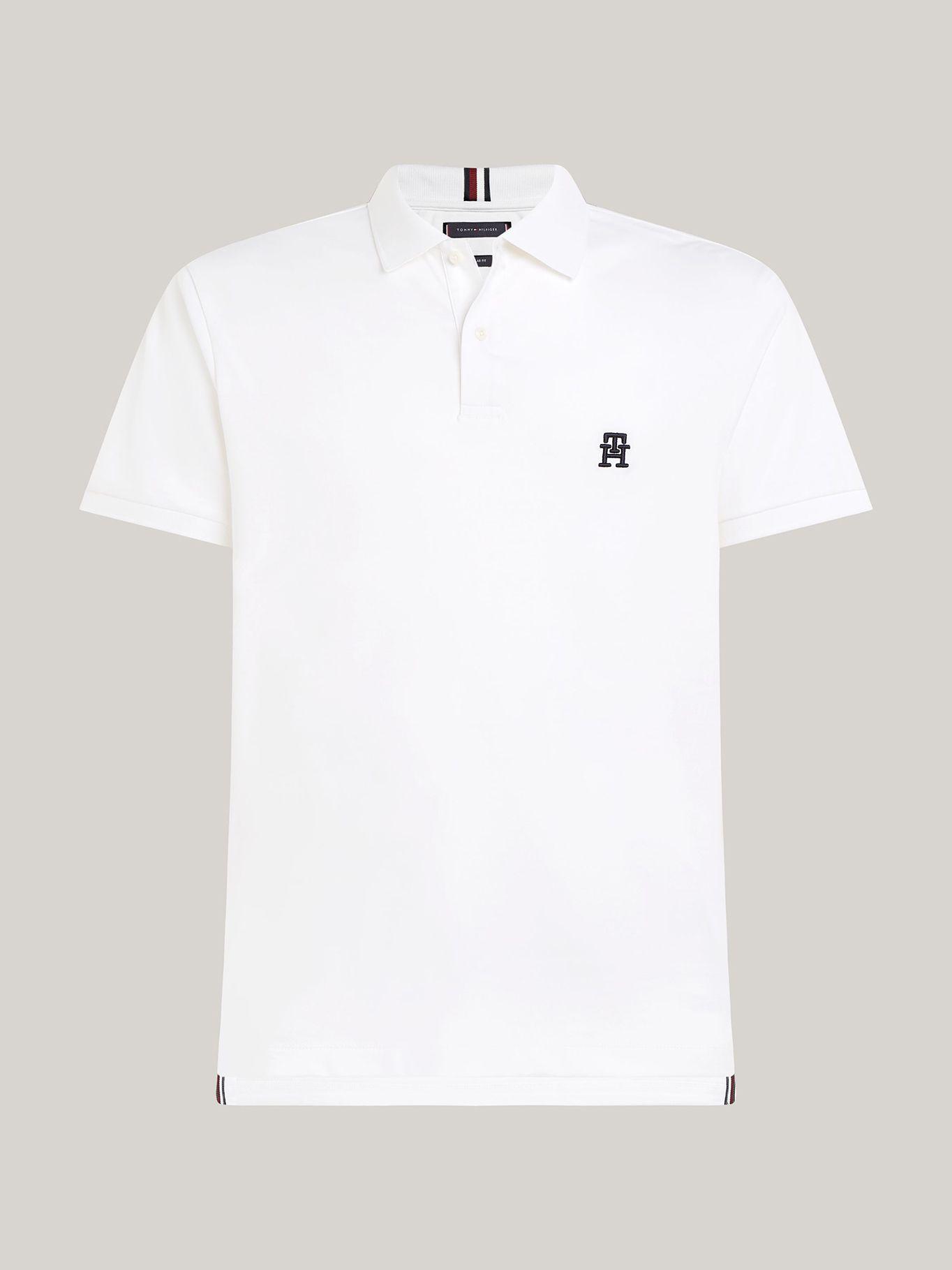 Polo Interlock Monogram Blanco Tommy Hilfiger-4
