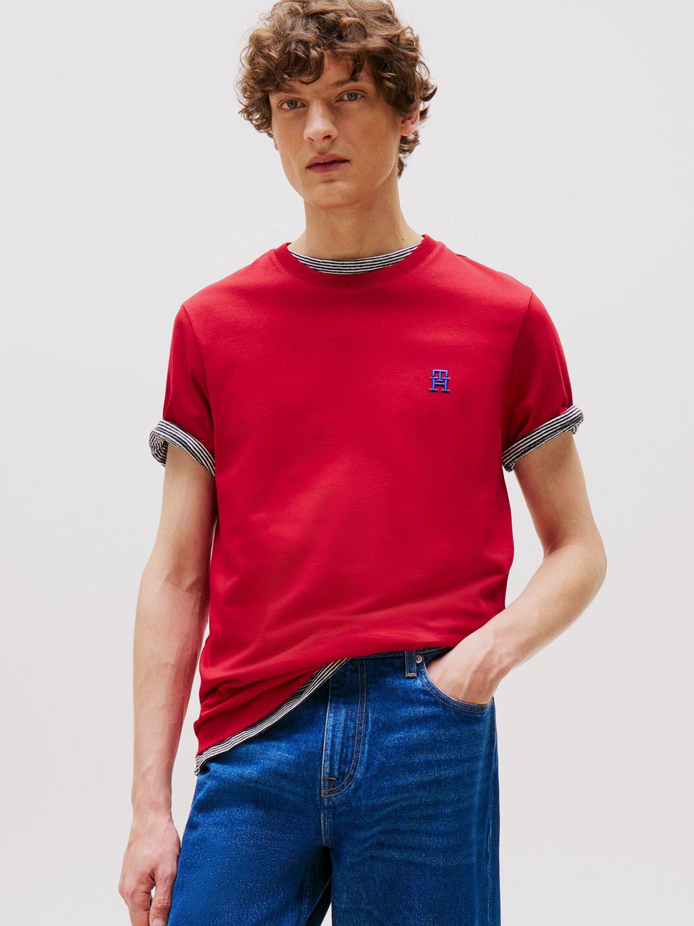Polera Monogram Logo Rojo Tommy Hilfiger-0