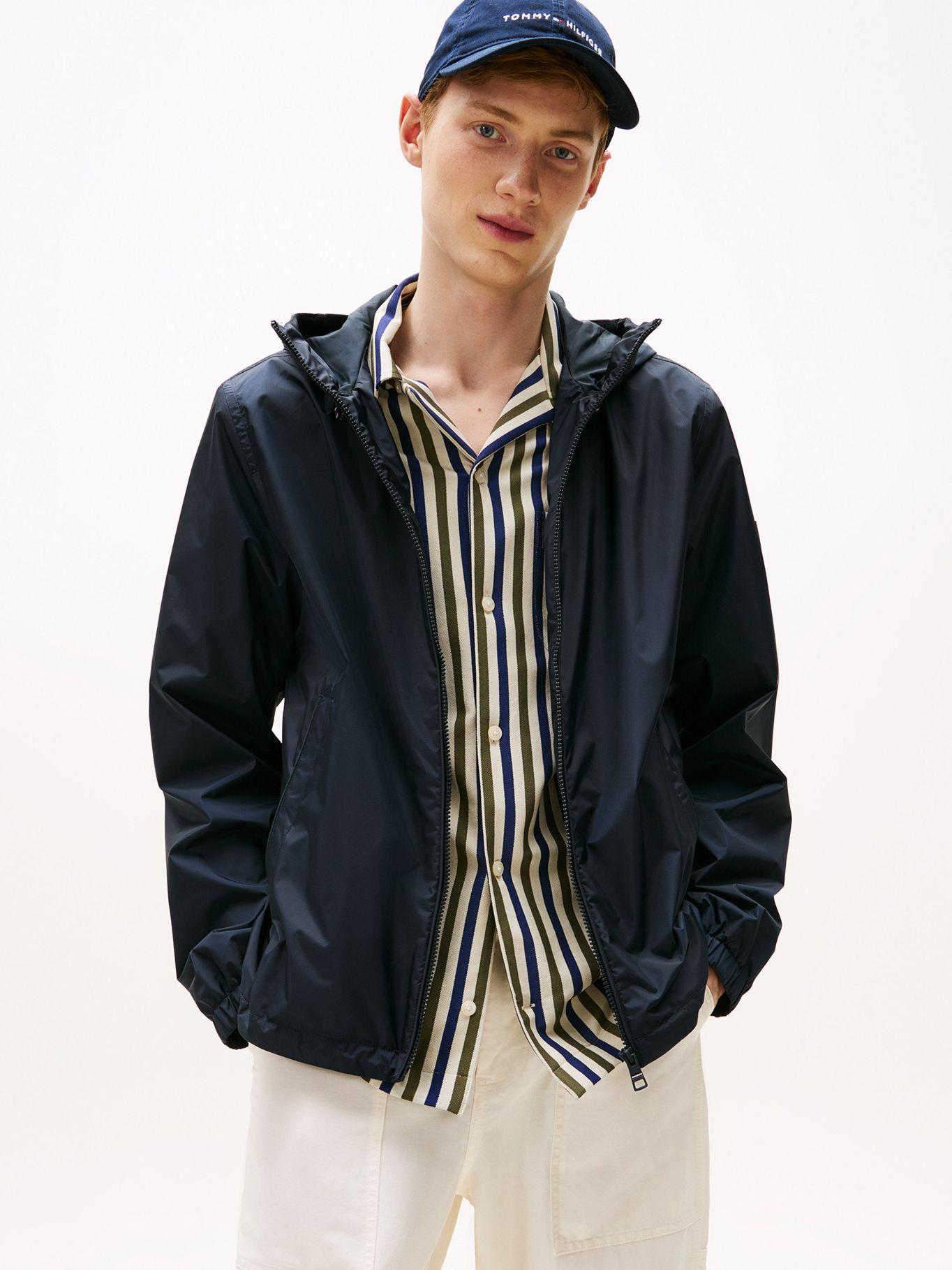 Cortavientos Hood  Logo Engomado Azul Tommy Hilfiger-0