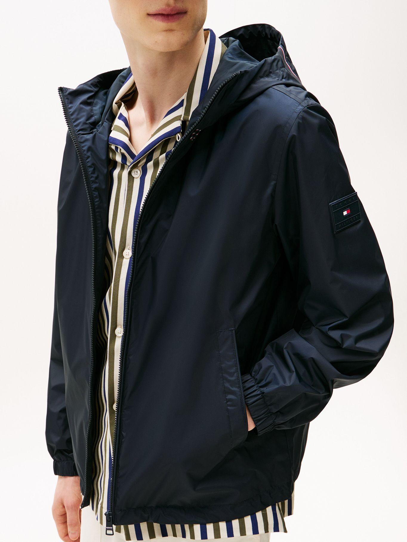 Cortavientos Hood  Logo Engomado Azul Tommy Hilfiger-4