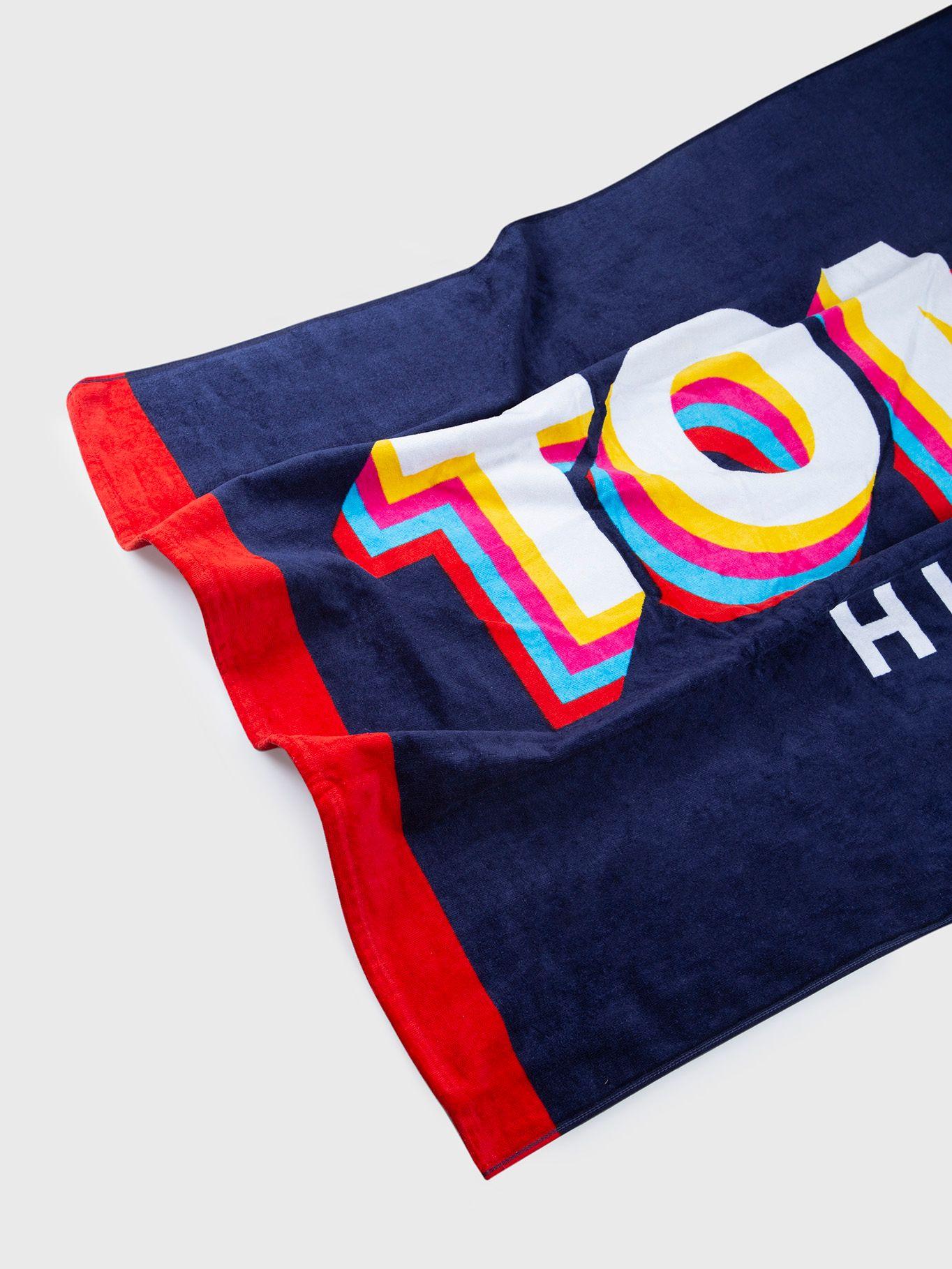 Toalla De Playa Retro Negro Tommy Hilfiger MY2-2