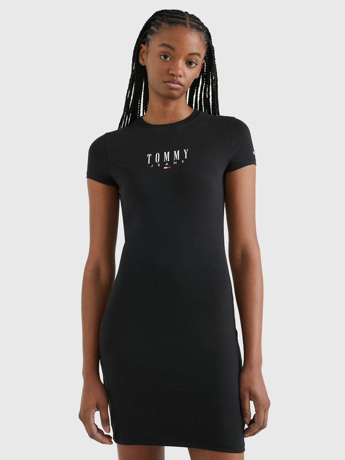 Vestido Logo Print Negro Tommy Jeans-0