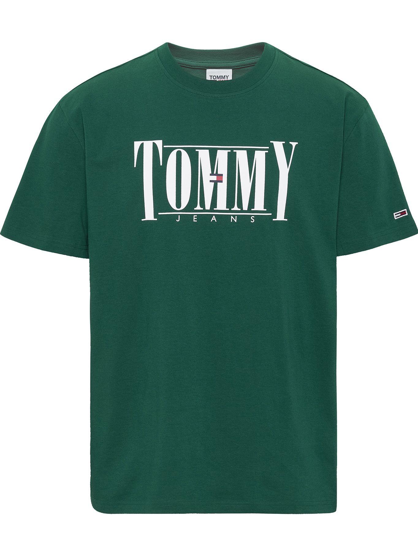 Polera Essential Serif Logo Verde Tommy Jeans-0