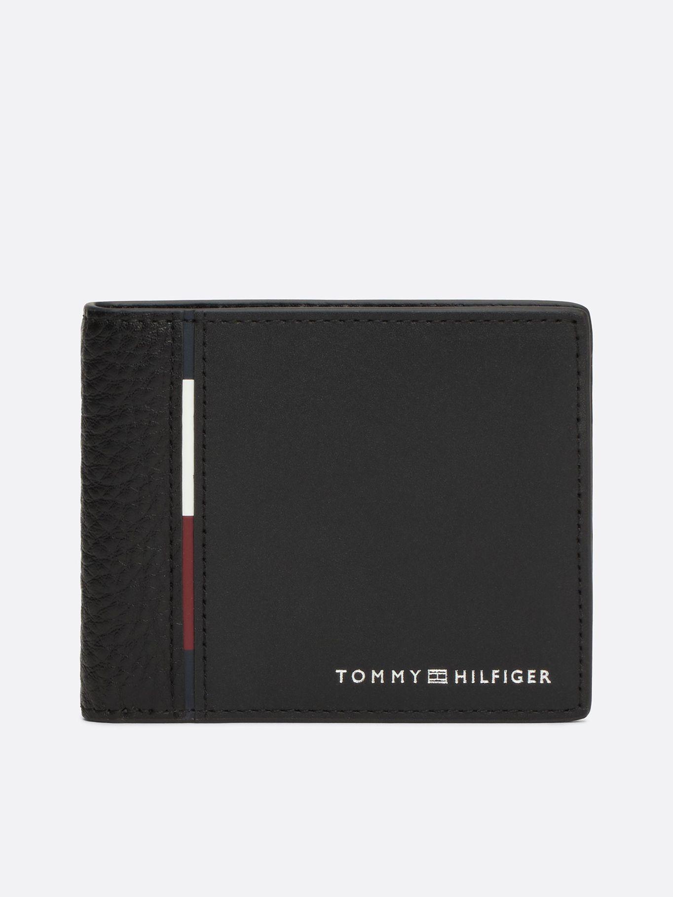 Billetera Casual Logo De Cuero Negro Tommy Hilfiger-0