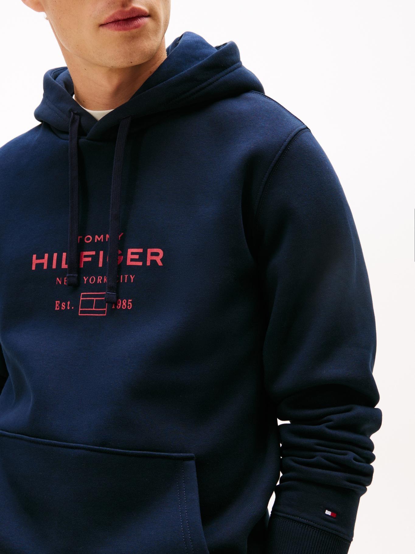 Polerón Hoodie Oval Log Gráfico Azul Tommy Hilfiger-3