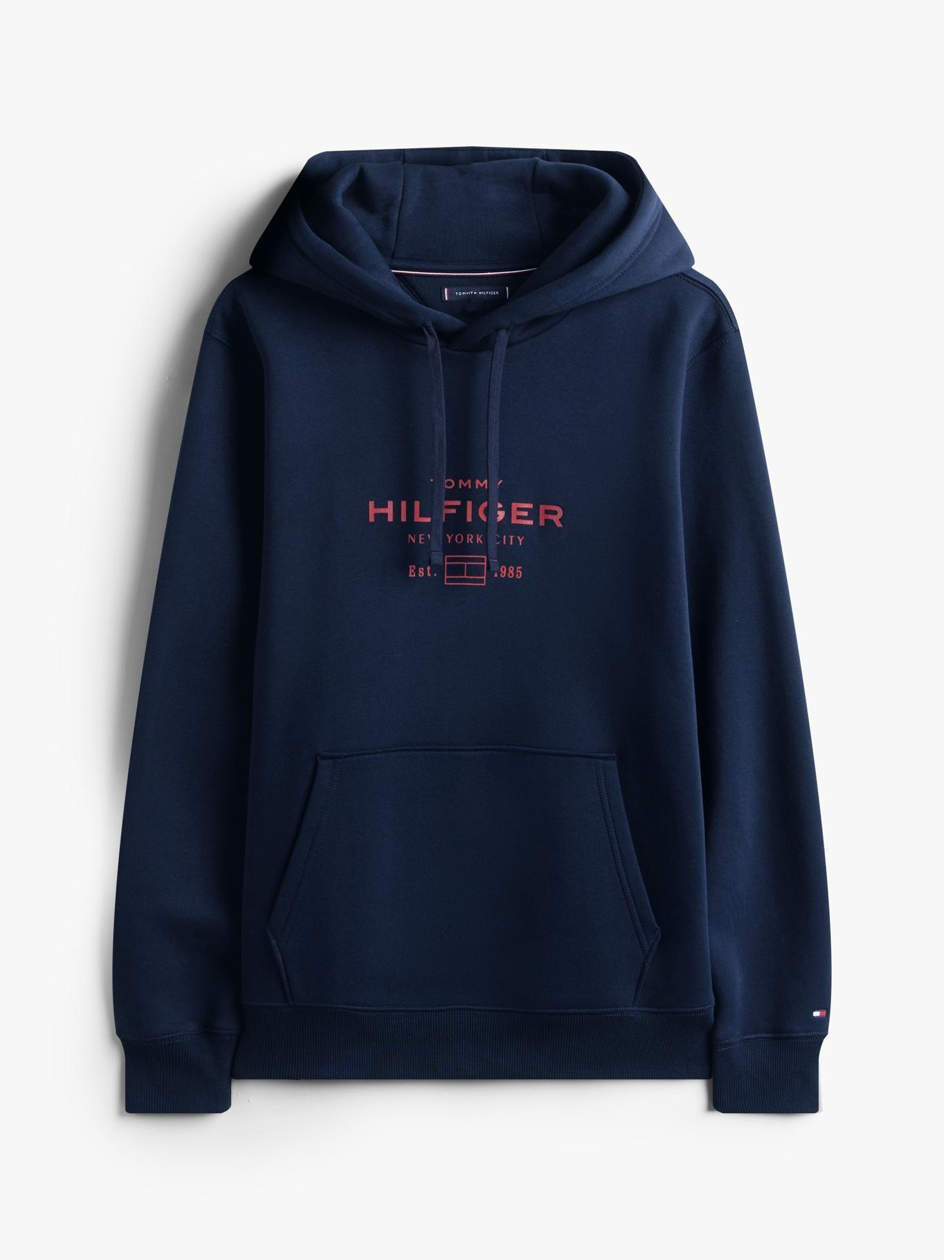 Polerón Hoodie Oval Log Gráfico Azul Tommy Hilfiger-4