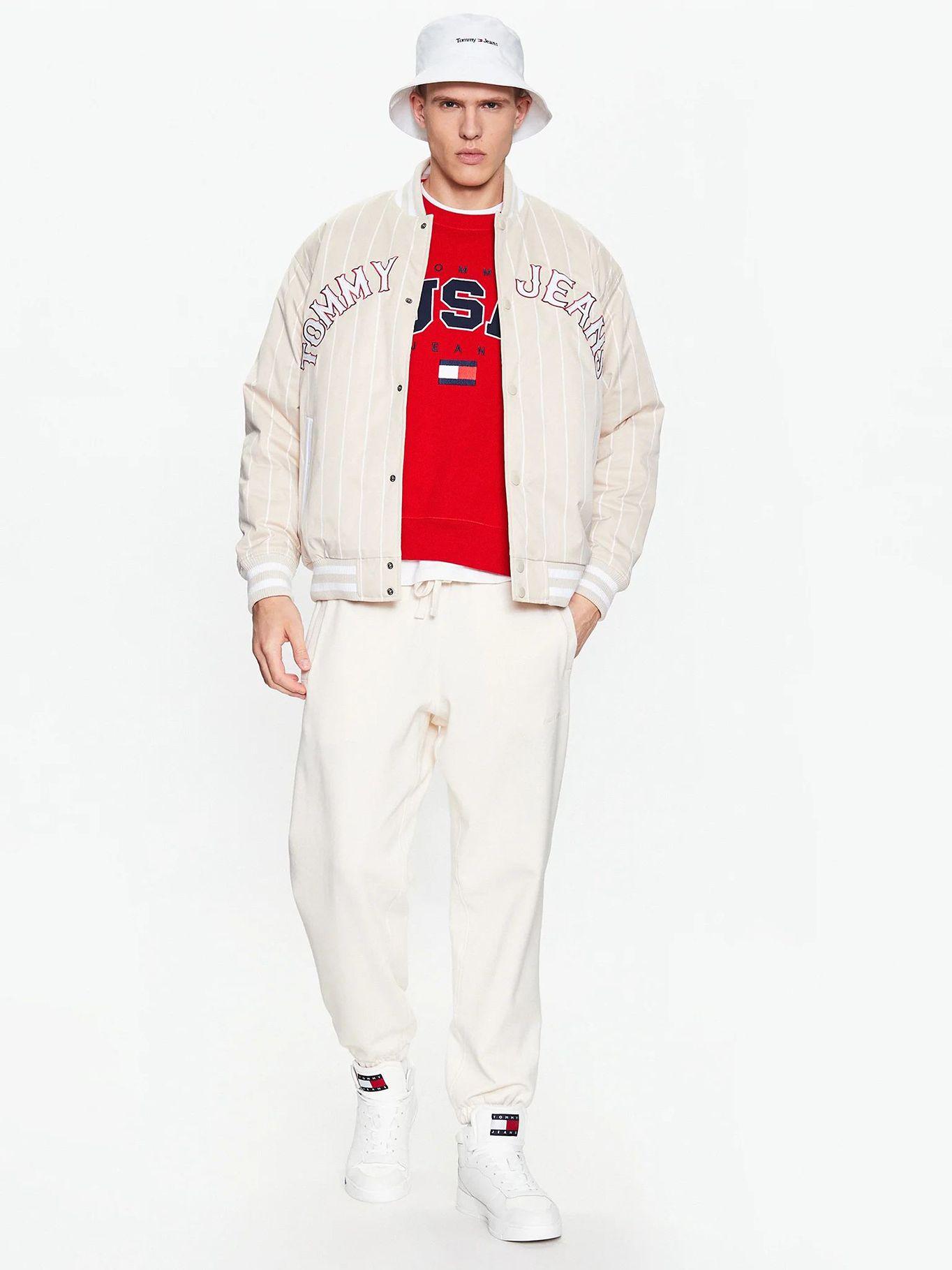 Bomber Relaxed Pinstripe Beige Tommy Jeans-1