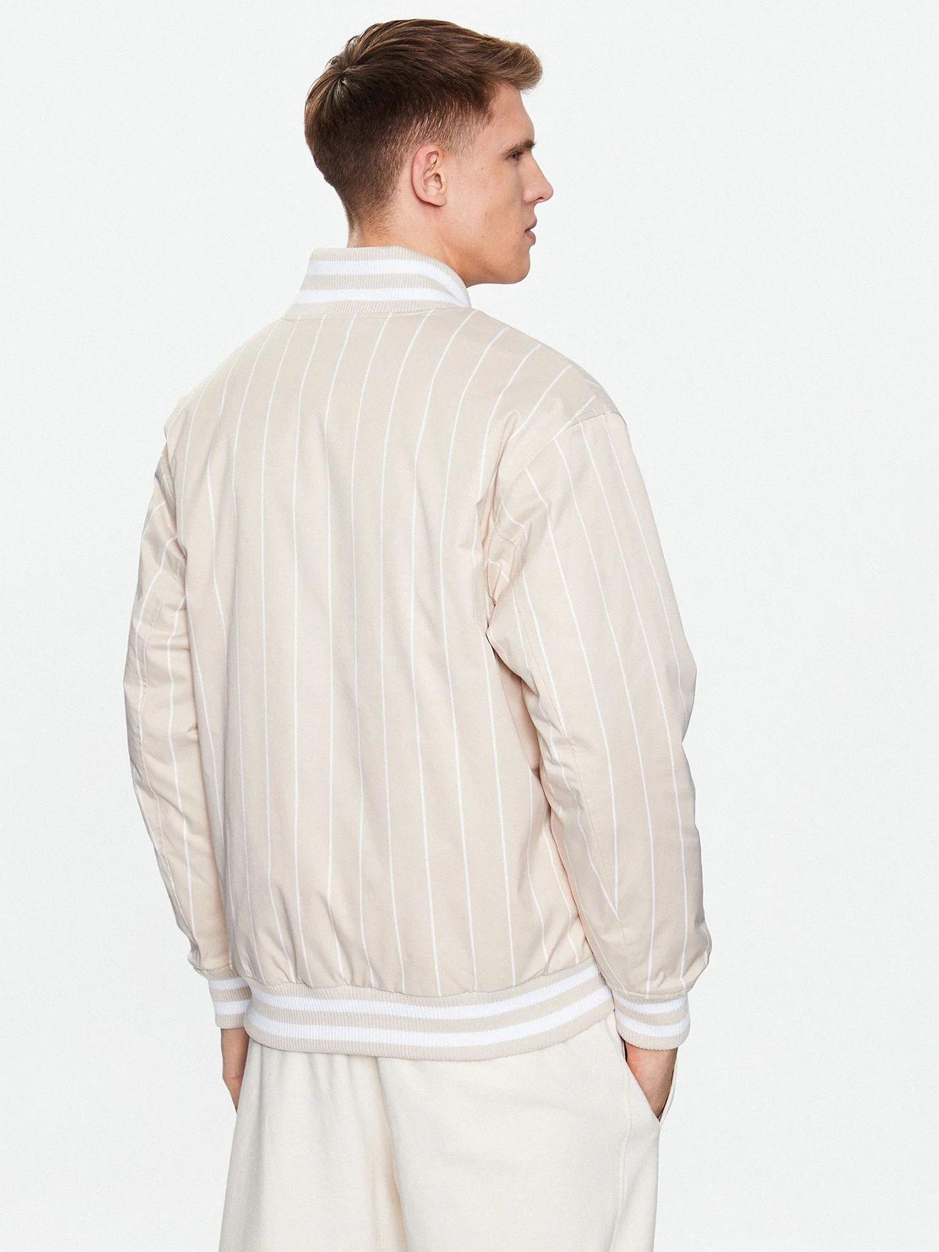 Bomber Relaxed Pinstripe Beige Tommy Jeans-2
