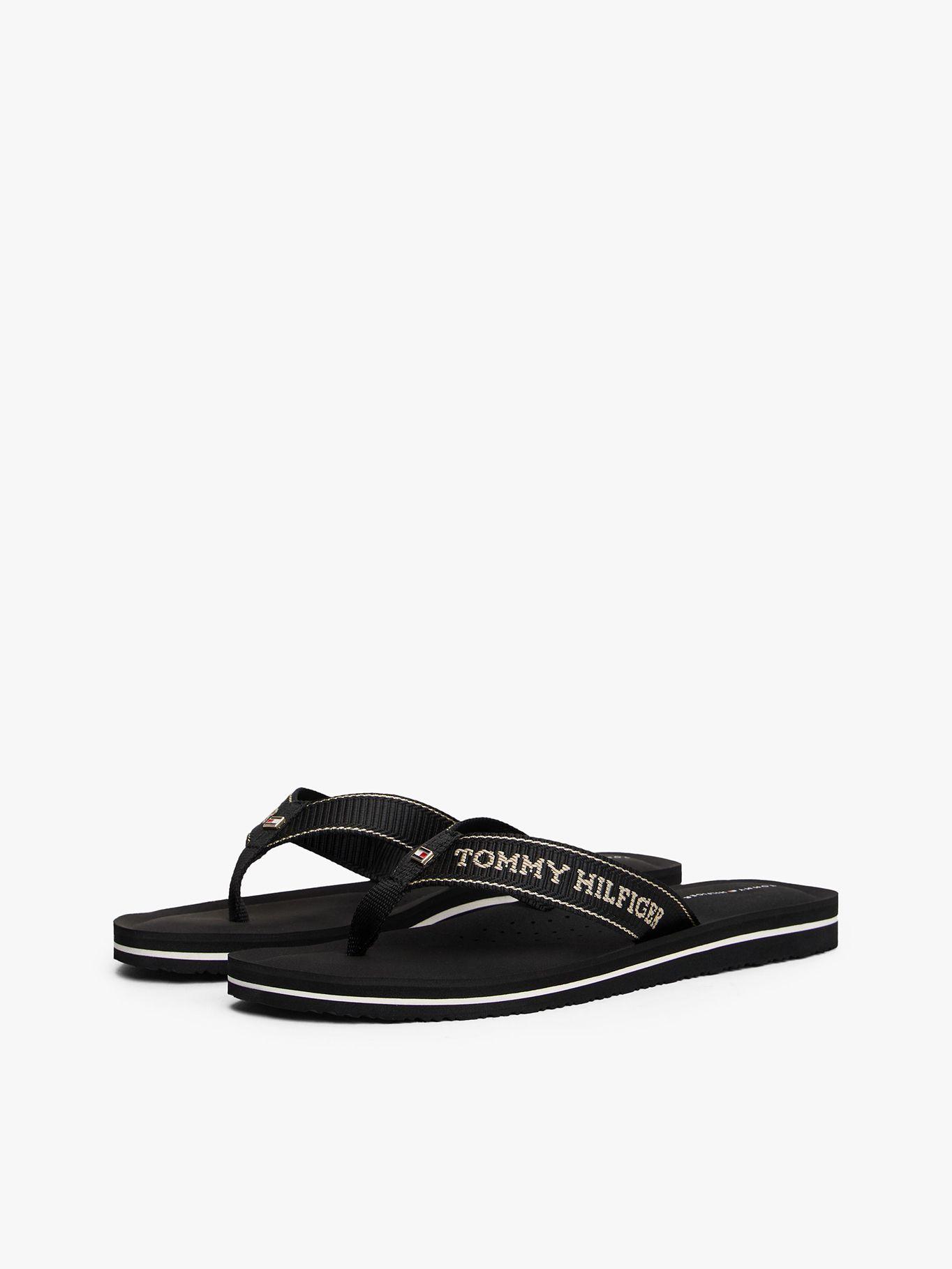 Sandalias Con Logo En Jacquard Negro Tommy Hilfiger-0