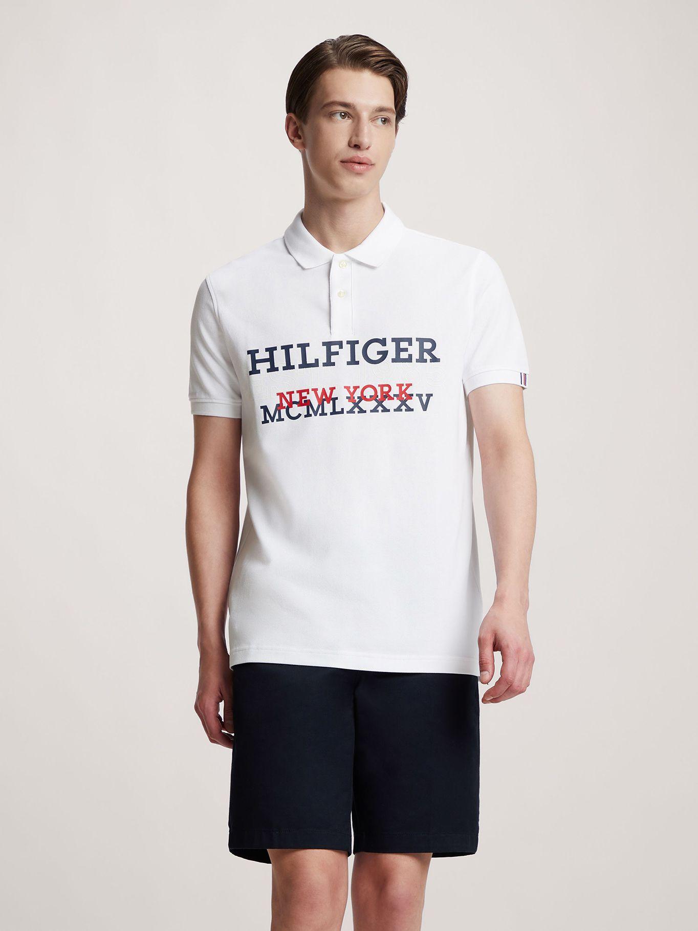 Polo Regular Fit Monotype Logo Blanco Tommy Hilfiger-0