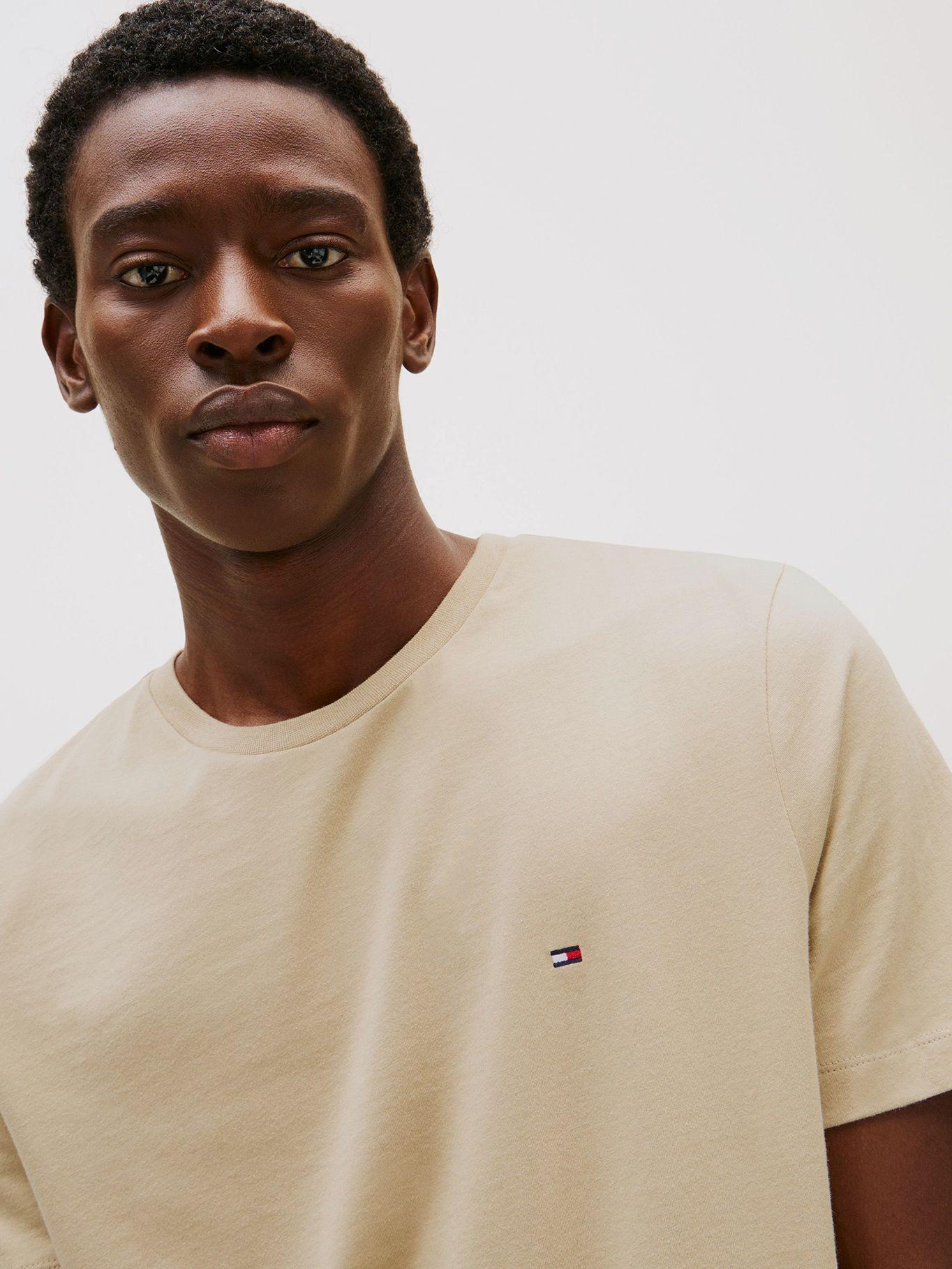 Polera Cotton Regular Fit /C-Neck Beige Tommy Hilfiger-3