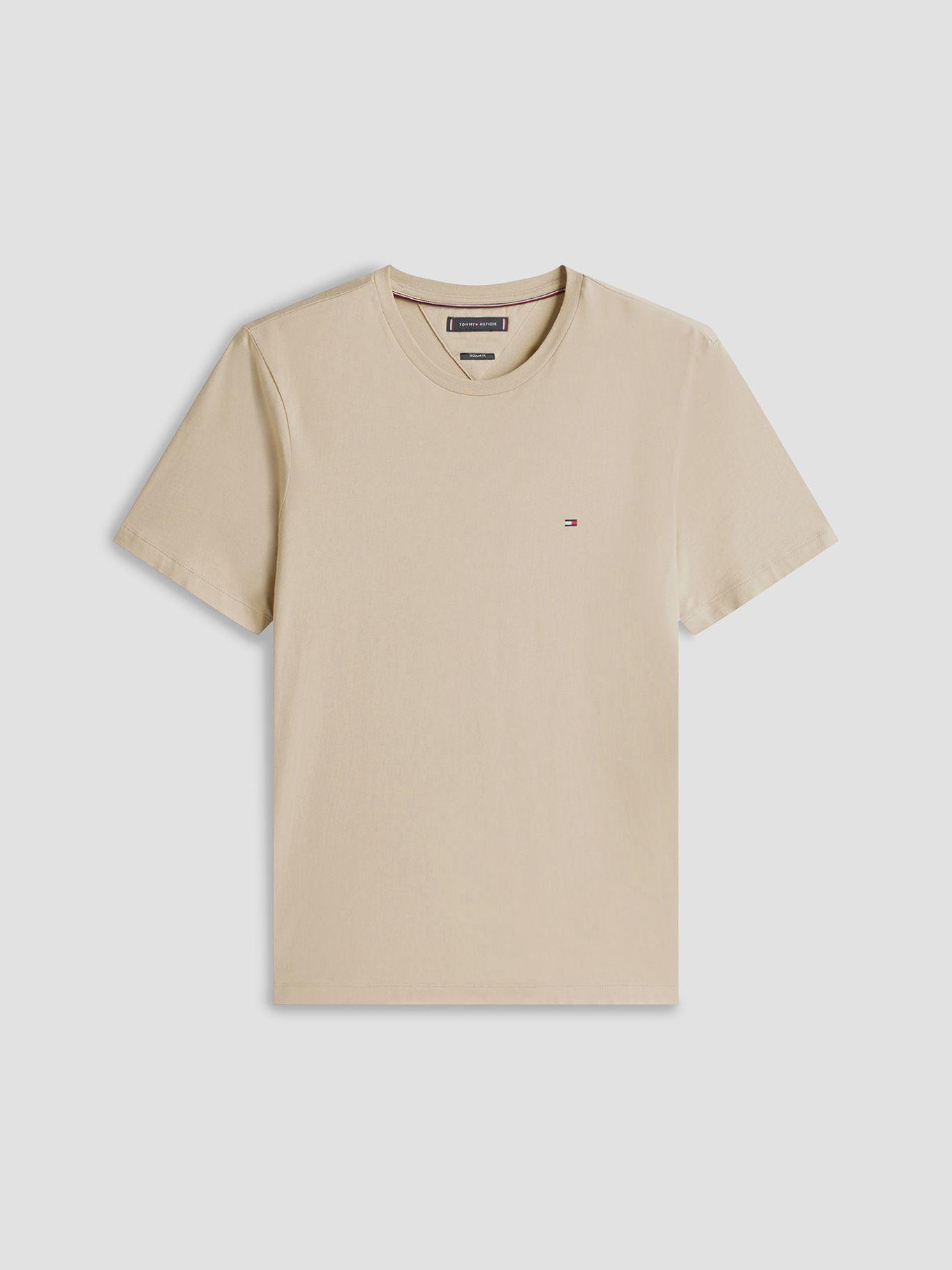 Polera Cotton Regular Fit /C-Neck Beige Tommy Hilfiger-4