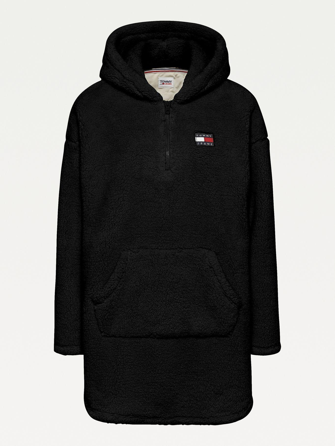 Vestido Hoodie Parche Negro Tommy Jeans F2-3