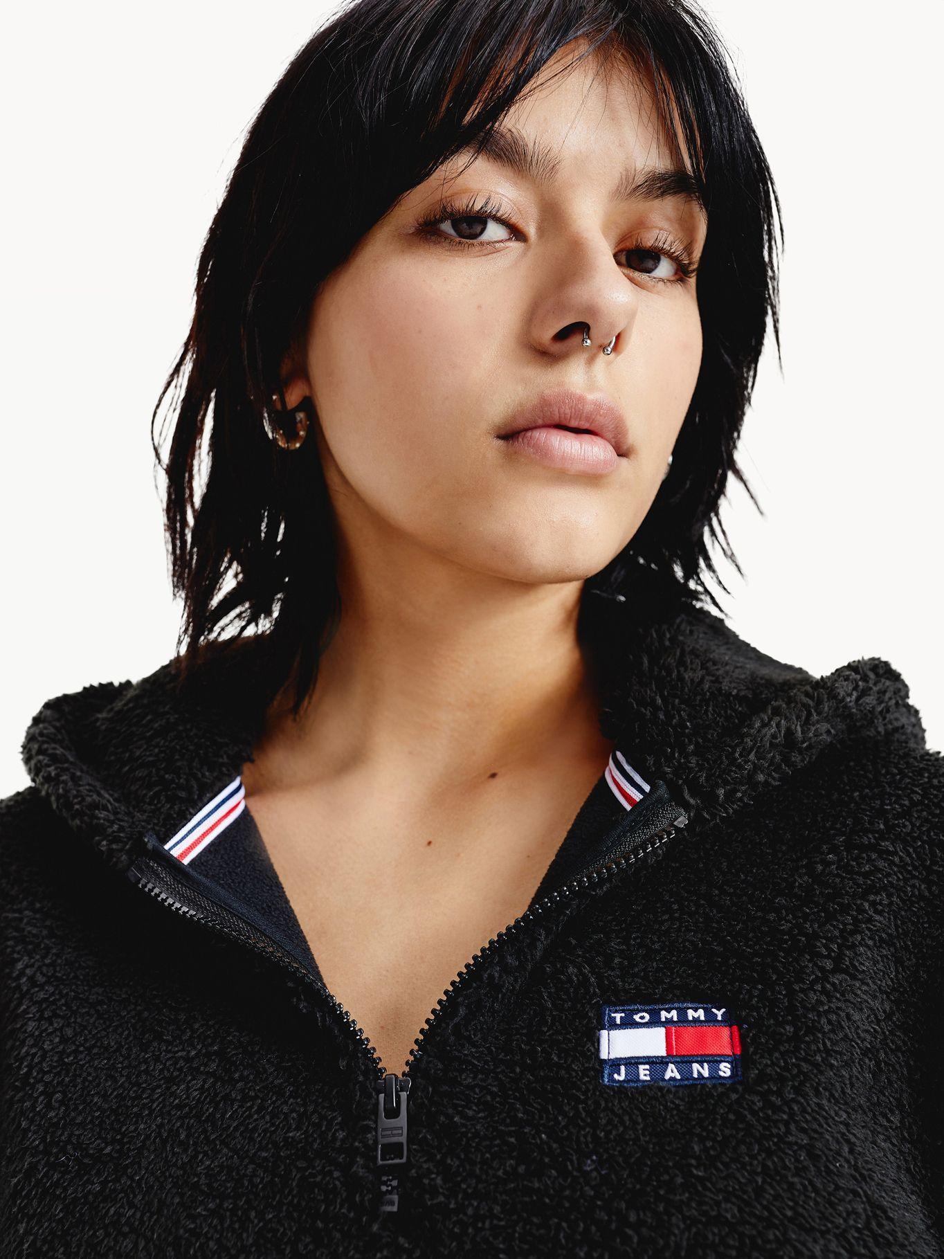 Vestido Hoodie Parche Negro Tommy Jeans F2-2