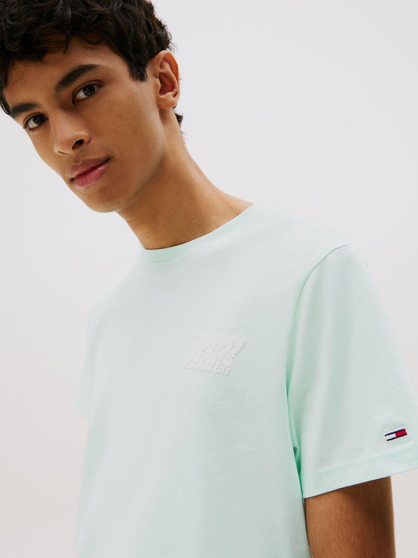 Polera Bubble Logo Slim Fit Verde Tommy Jeans-3