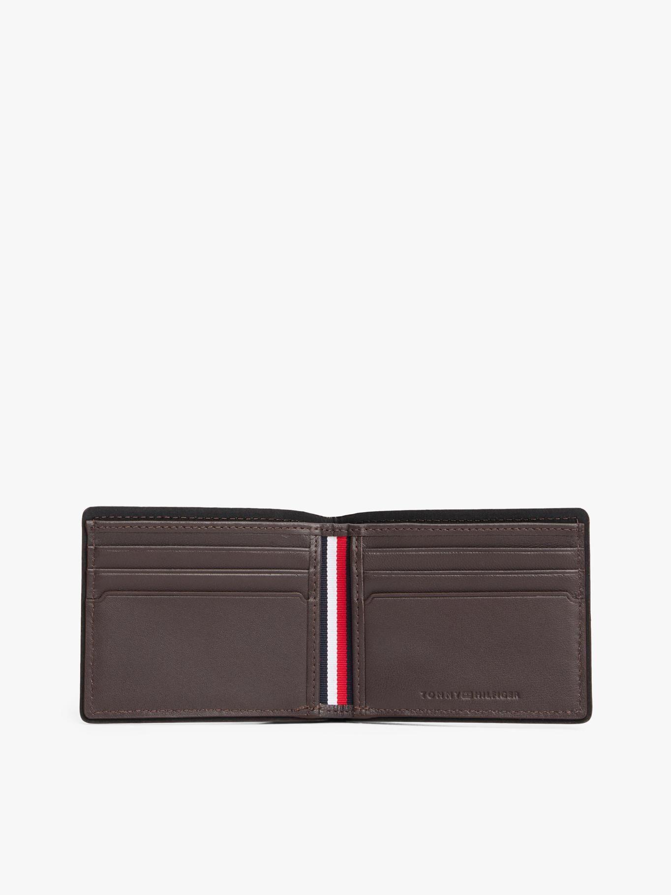 Billetera Corporate De Cuero Café Tommy Hilfiger-2