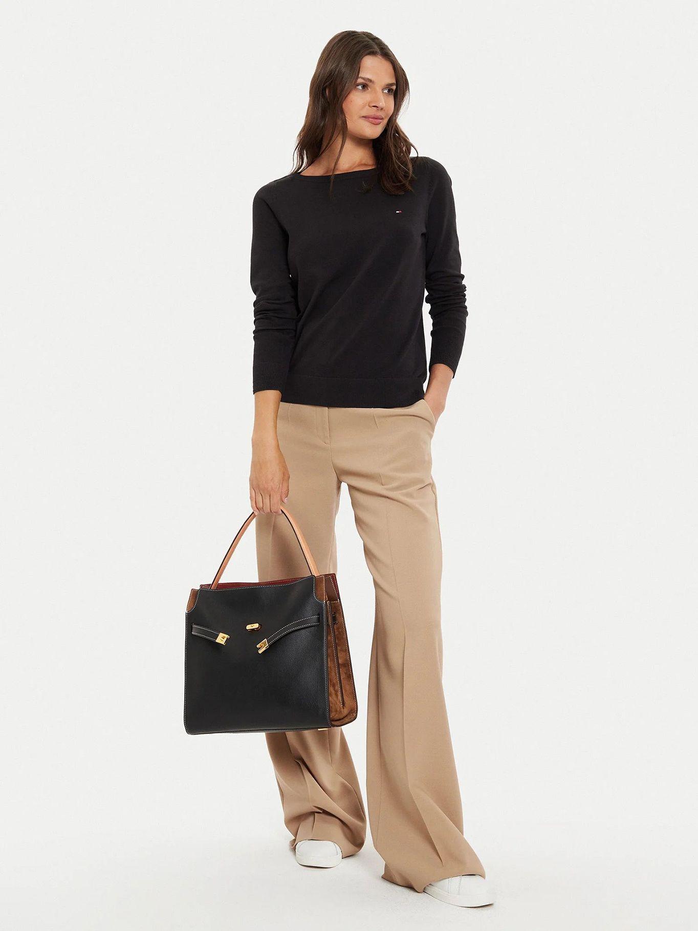 Sweater Con Cuello Estilo Barco Negro Tommy Hilfiger-1
