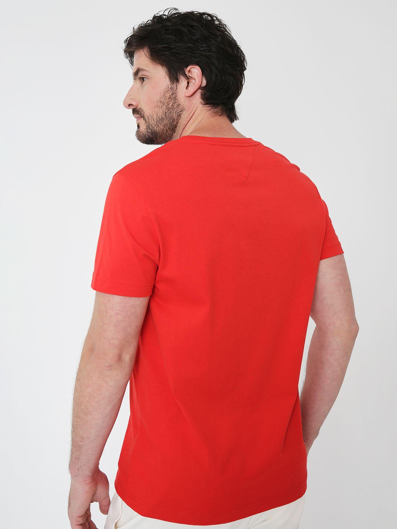 Polera Essential/ C-Neck Slim Fit Rojo Tommy Hilfiger-1