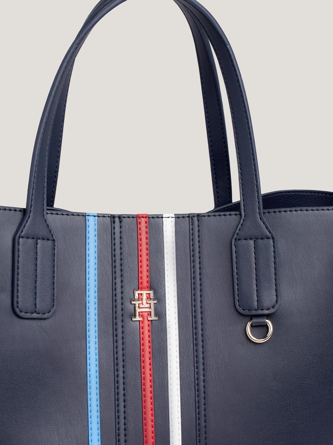 Cartera Satchel Iconic Stripe Azul Tommy Hilfiger-2