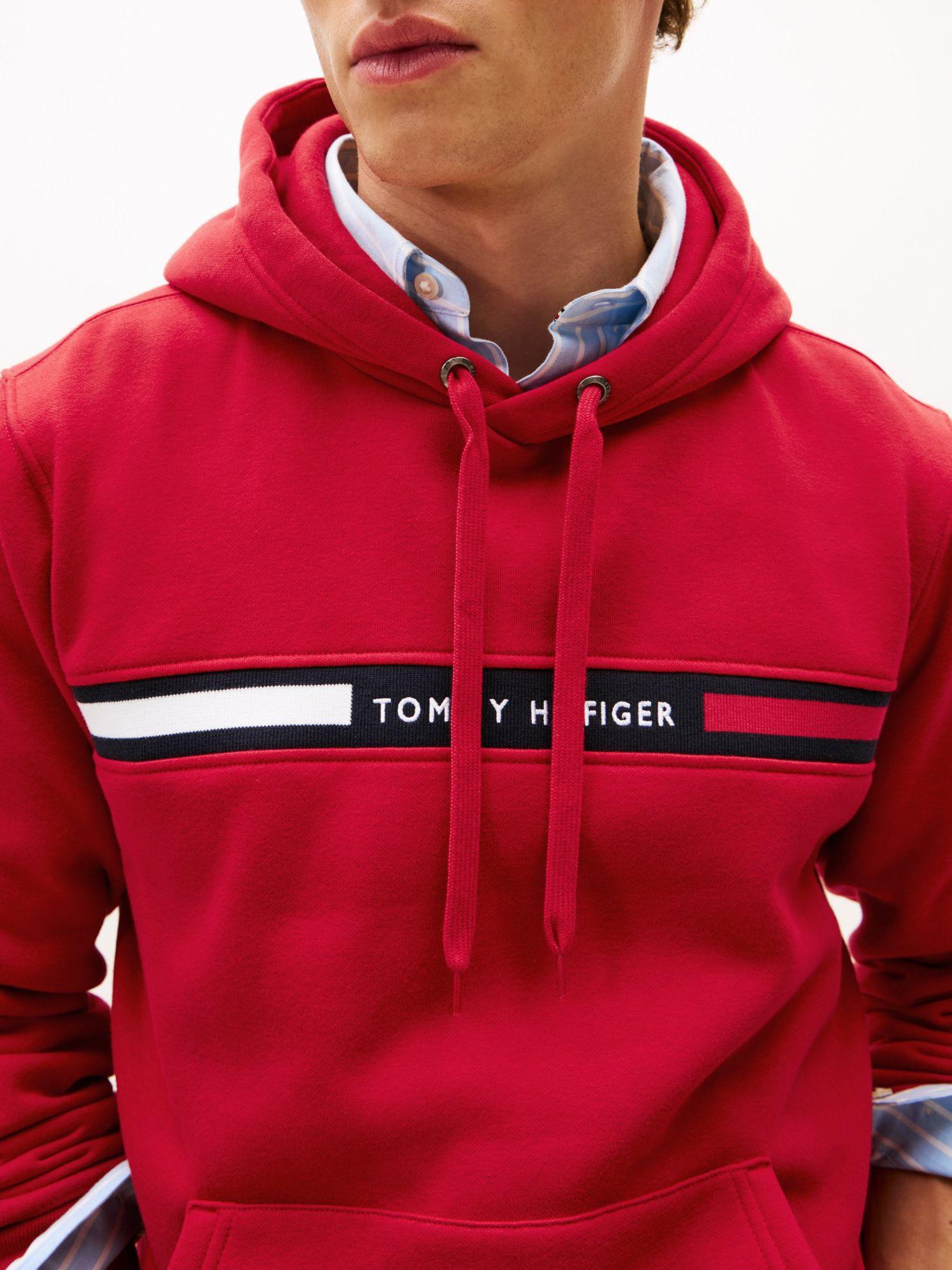 Polerón Hoodie Chest Logo Rojo XLD Tommy Hilfiger-3