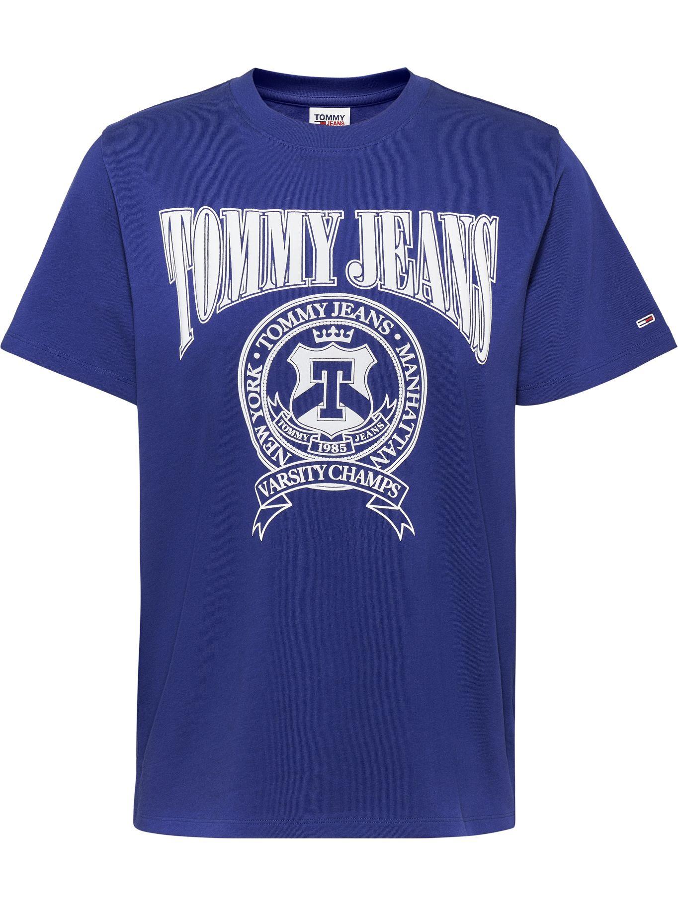 Polera Relaxed Logo Varsity Azul Tommy Hilfiger-0