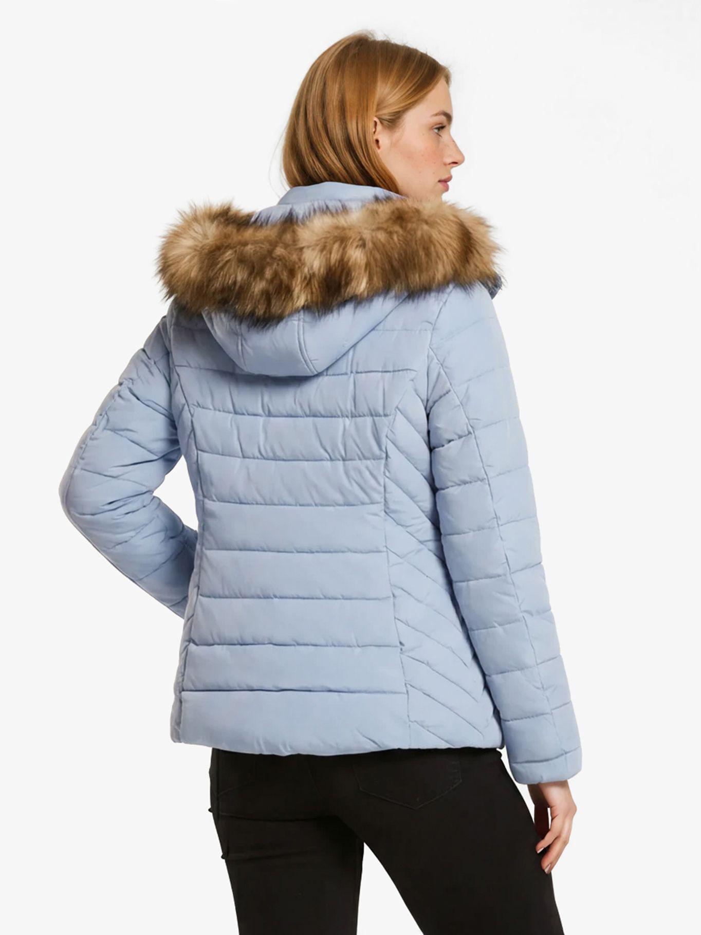 Parka Puffer Acolchada Celeste Tommy Hilfiger-3