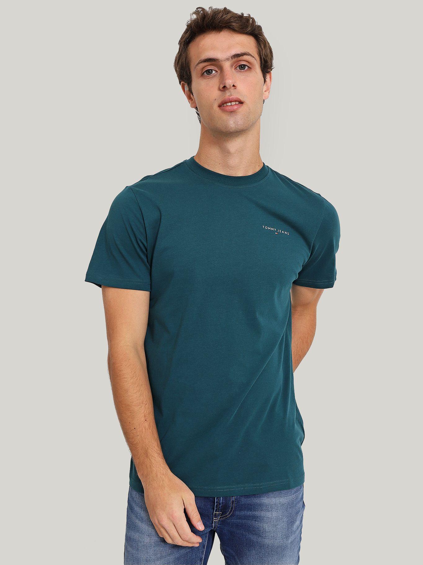 Polera Con Logo Slim Fit Verde Tommy Jeans-0