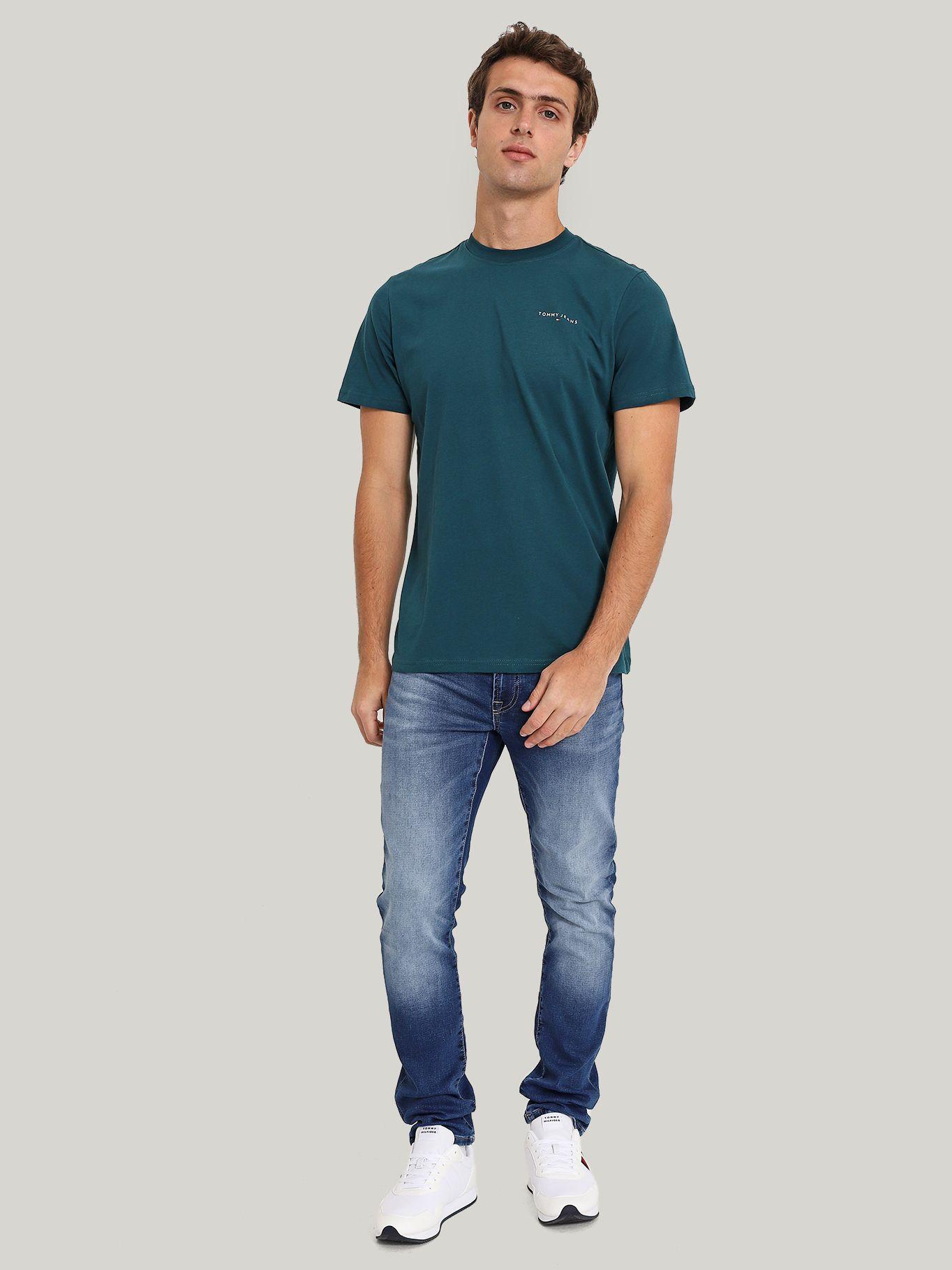 Polera Con Logo Slim Fit Verde Tommy Jeans-1