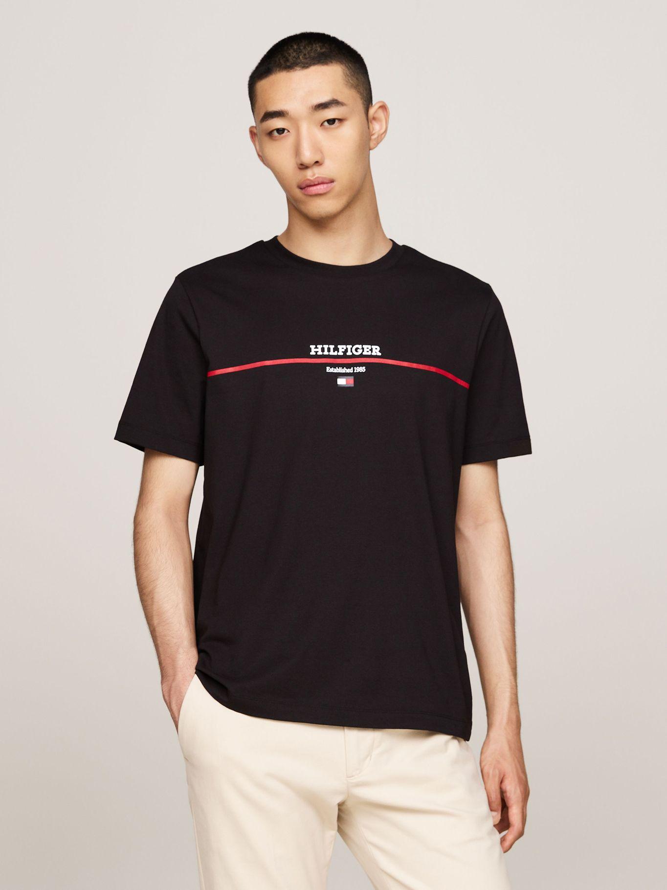 Polera Con Logo Stripe Negro Tommy Hilfiger-0