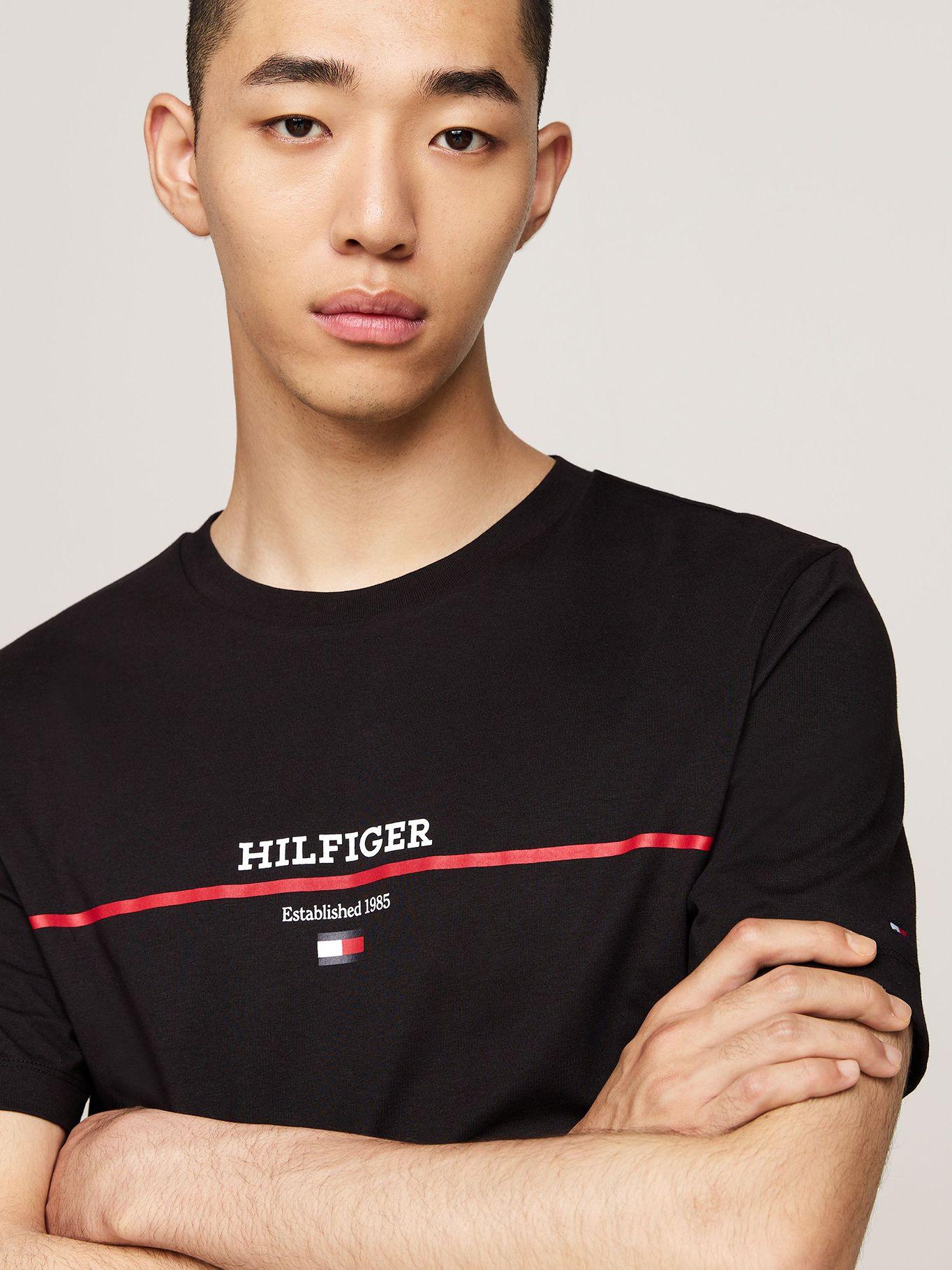 Polera Con Logo Stripe Negro Tommy Hilfiger-3