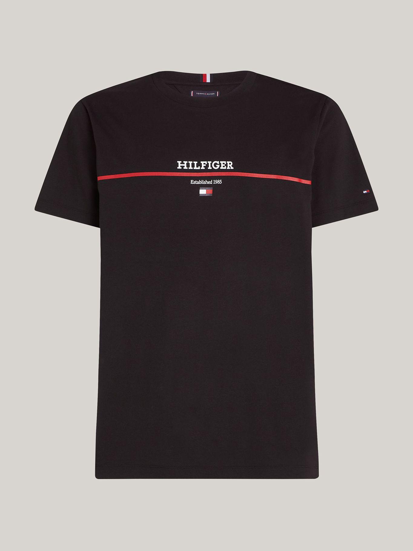 Polera Con Logo Stripe Negro Tommy Hilfiger-4