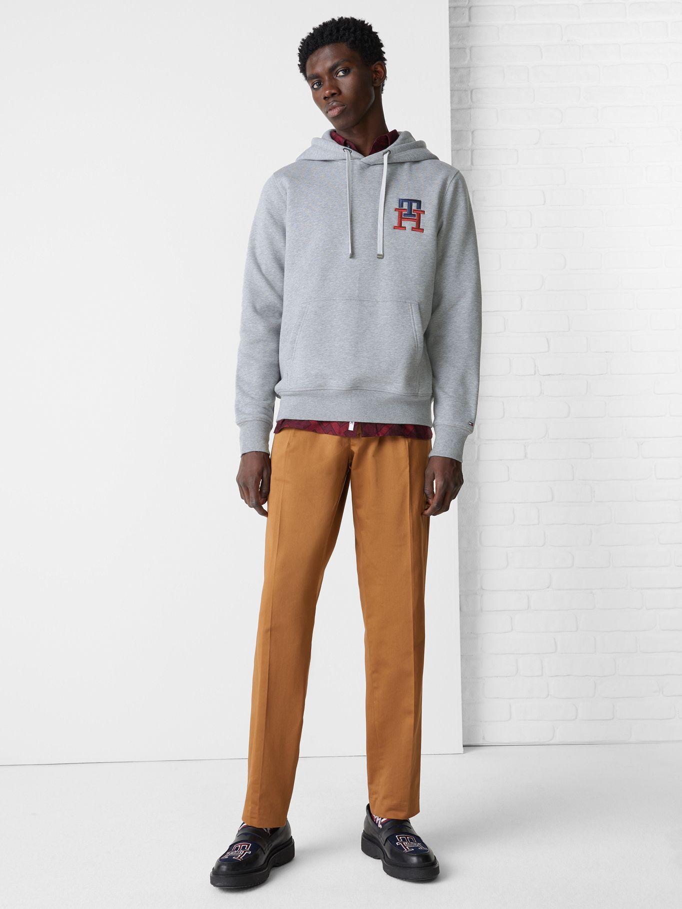 Polerón Hoodie Essential Monogram Gris Tommy Hilfiger-1