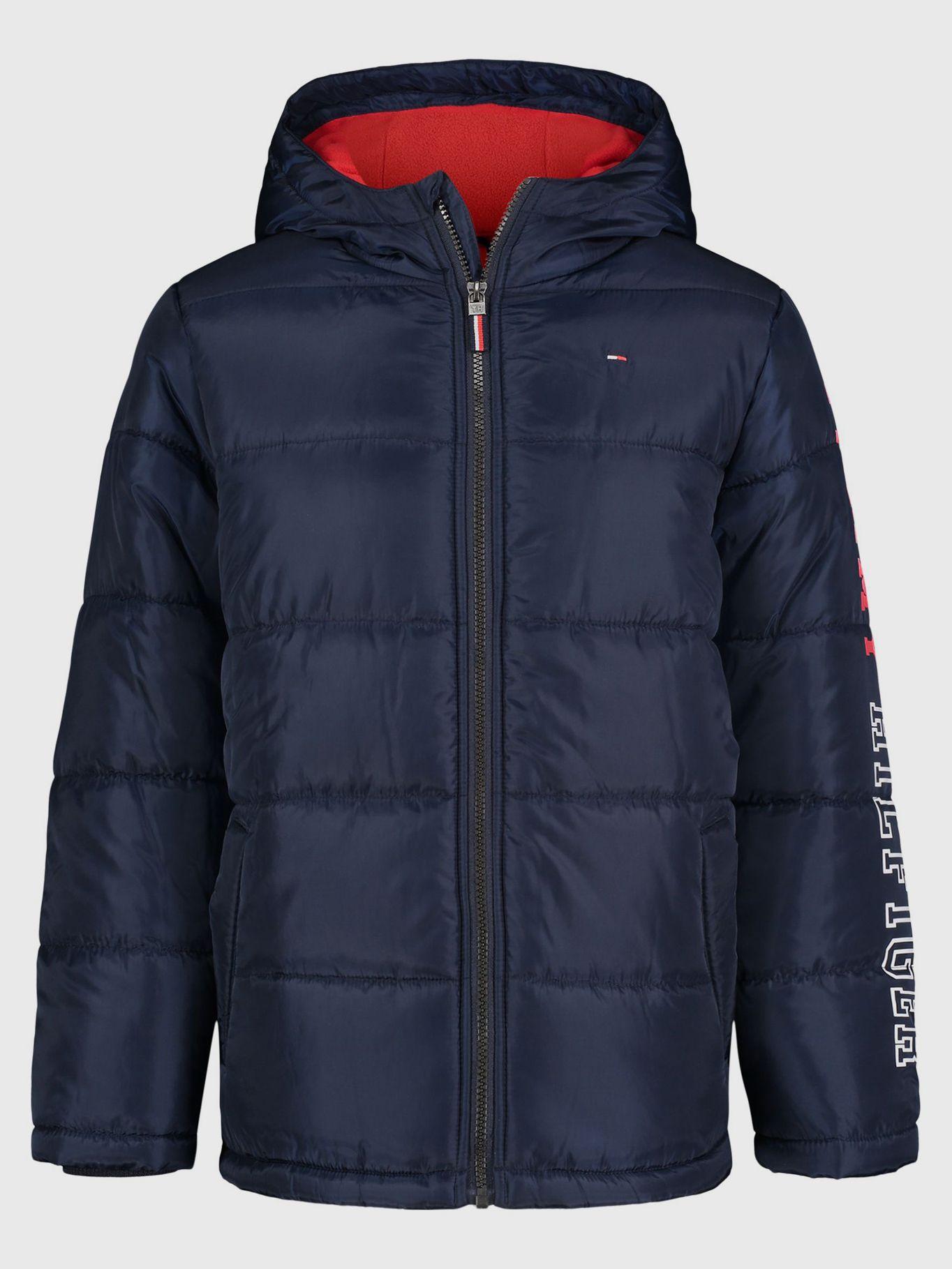 Parka De Niño Puffer Con Logo Azul Tommy Hilfiger-0